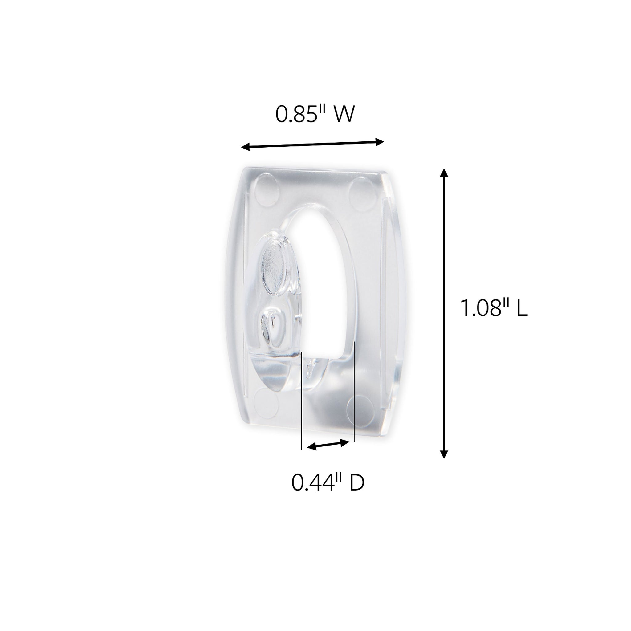 Command Mini Hooks, 0.5 lb., Clear, 6/Pack