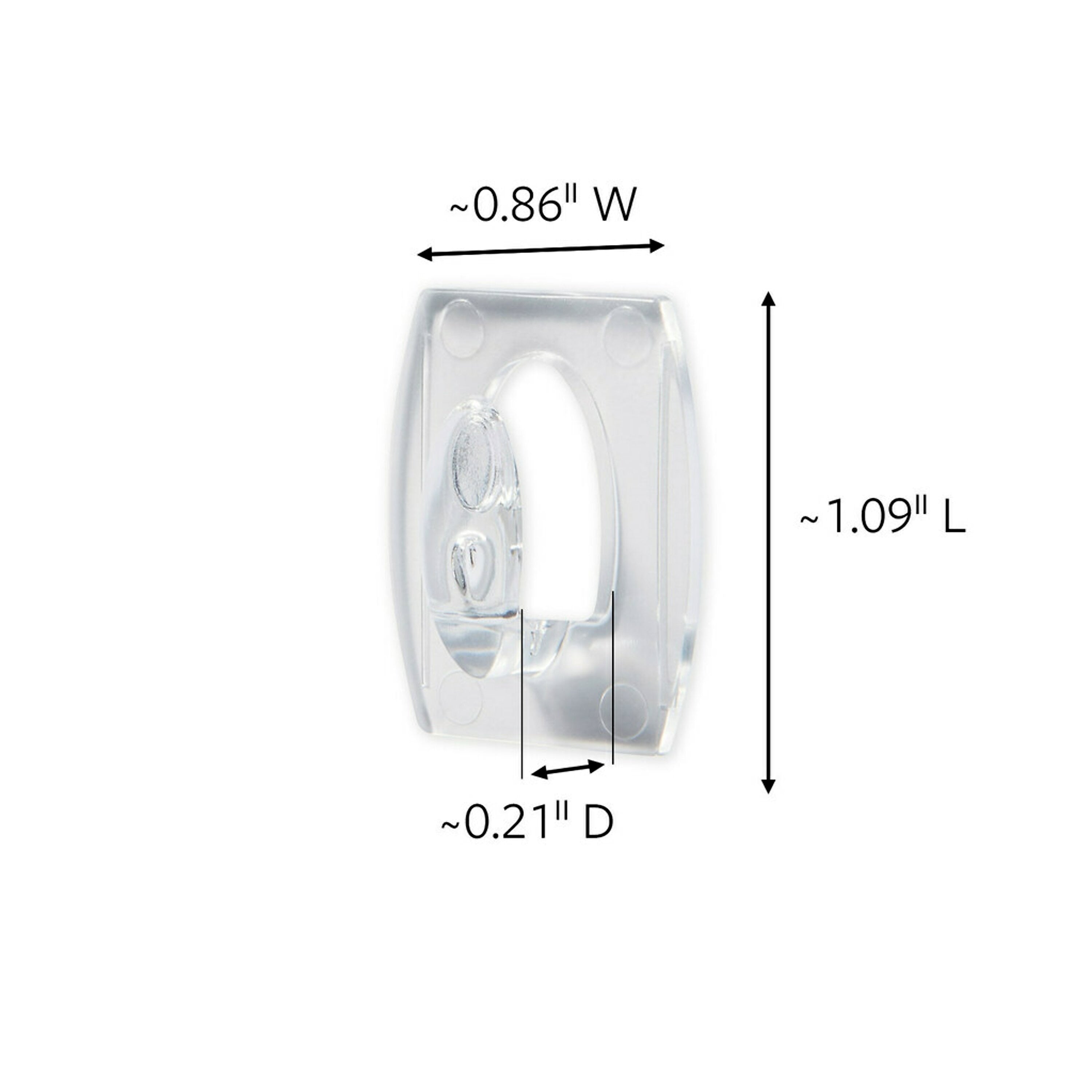 Command™ Mini Hooks, Clear, 30 Hooks/Pack