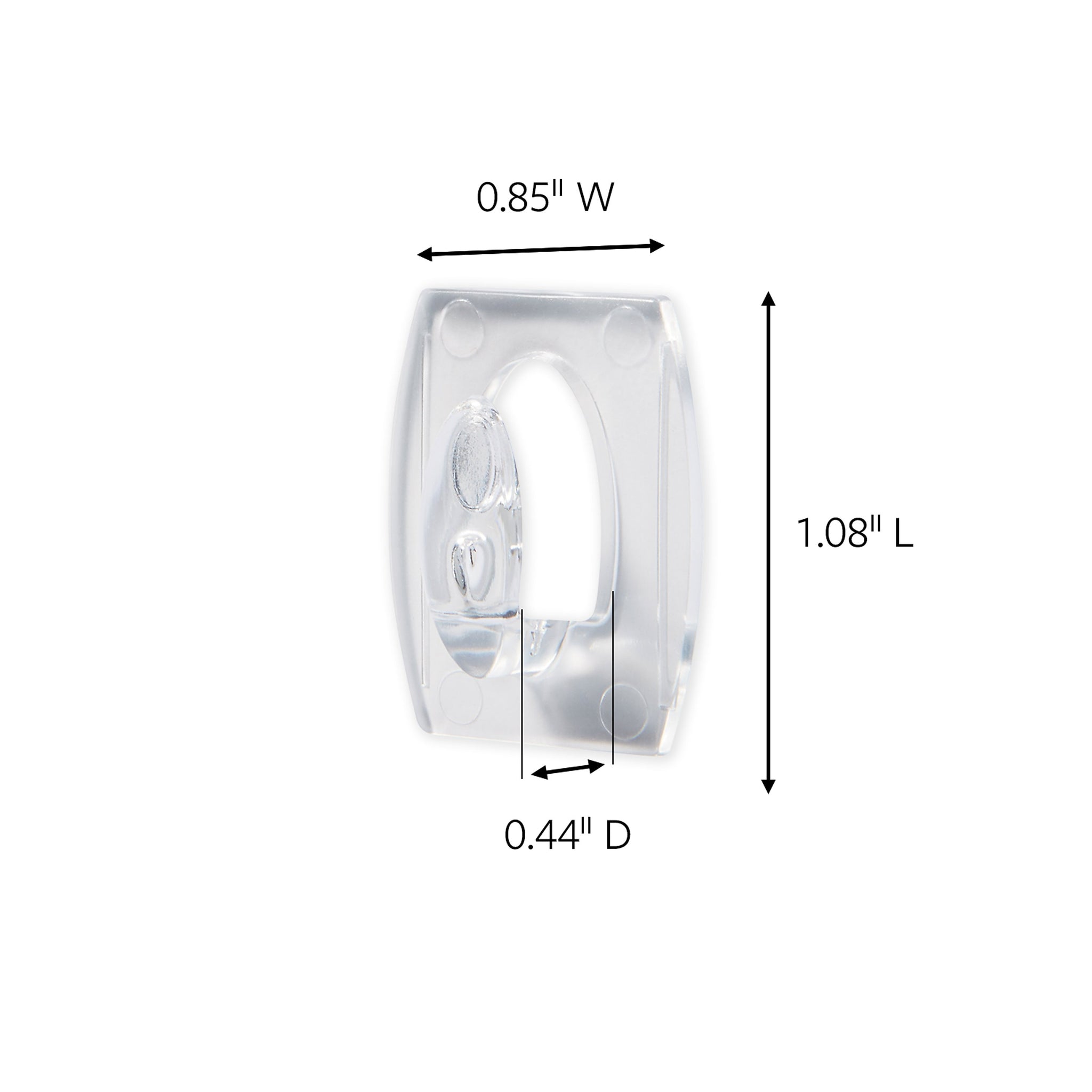 Command Mini Hooks, Clear, 6 Hooks