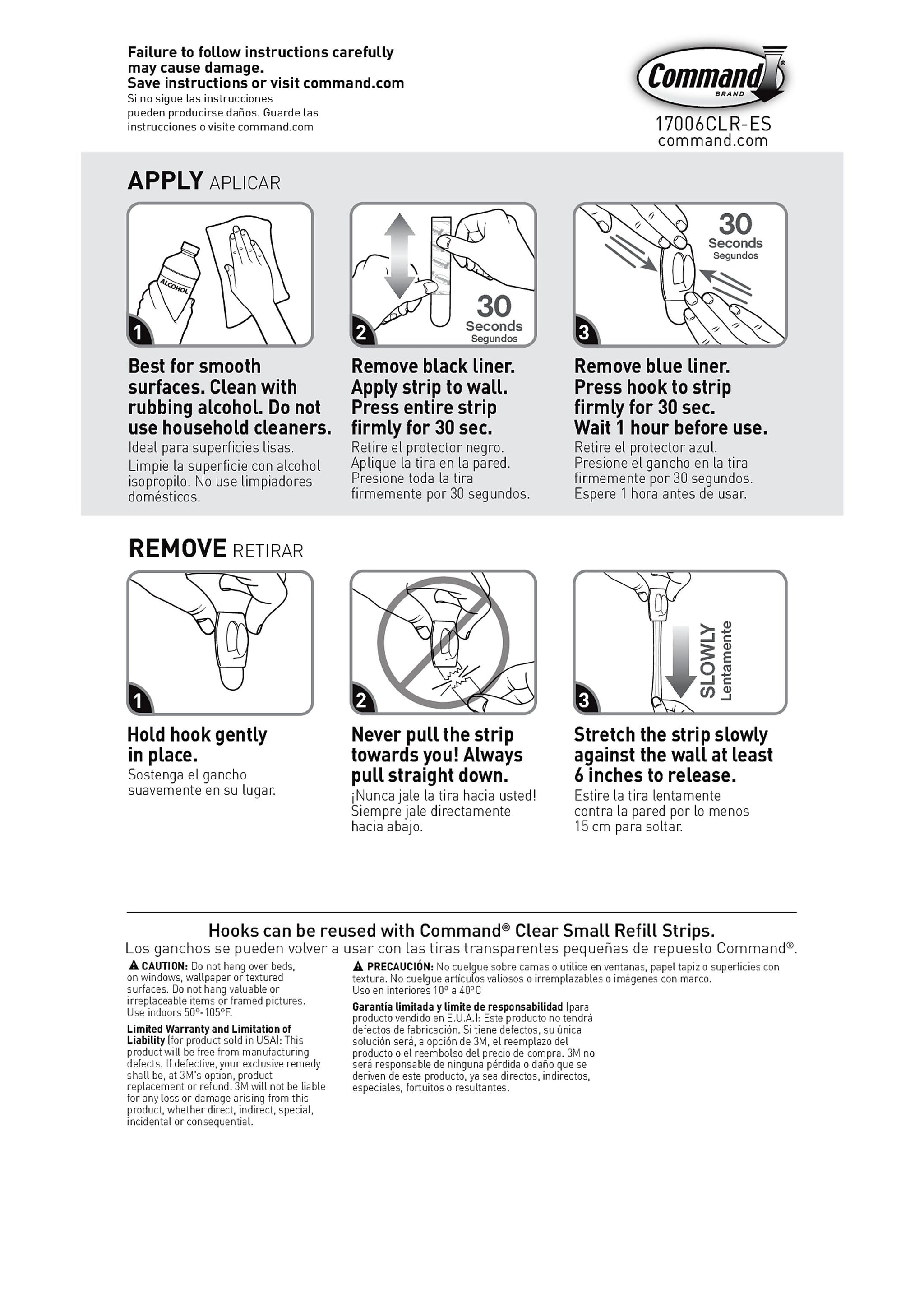 Command™ Mini Hooks Value Pack, Clear, 18 Hooks