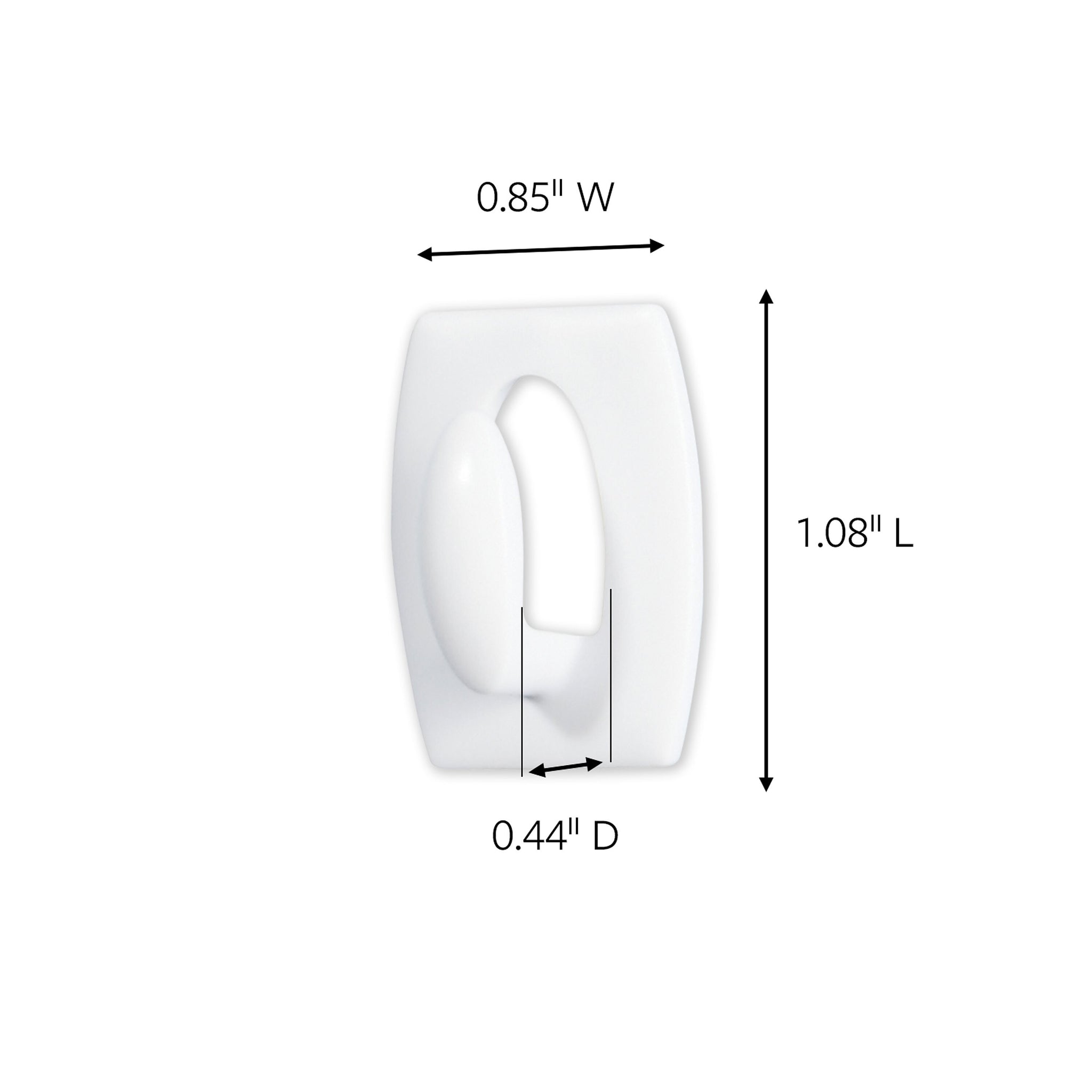 Command™ Mini Hooks, White, 6 Hooks