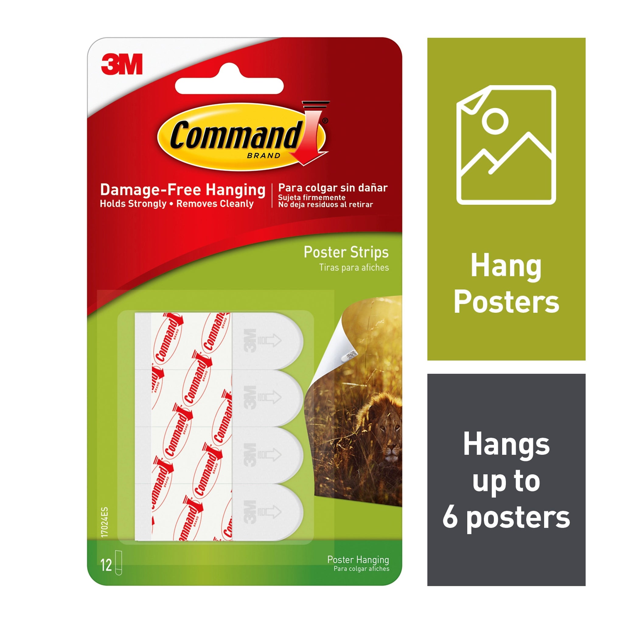 Command™ Poster Strips Value Pack, White, 12 Strips