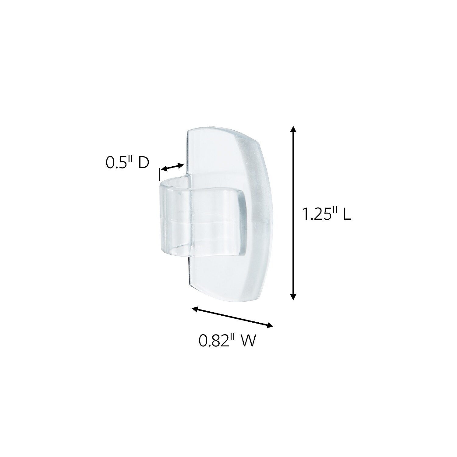 Command™ Round Cord Clips, Clear, 4 Clips