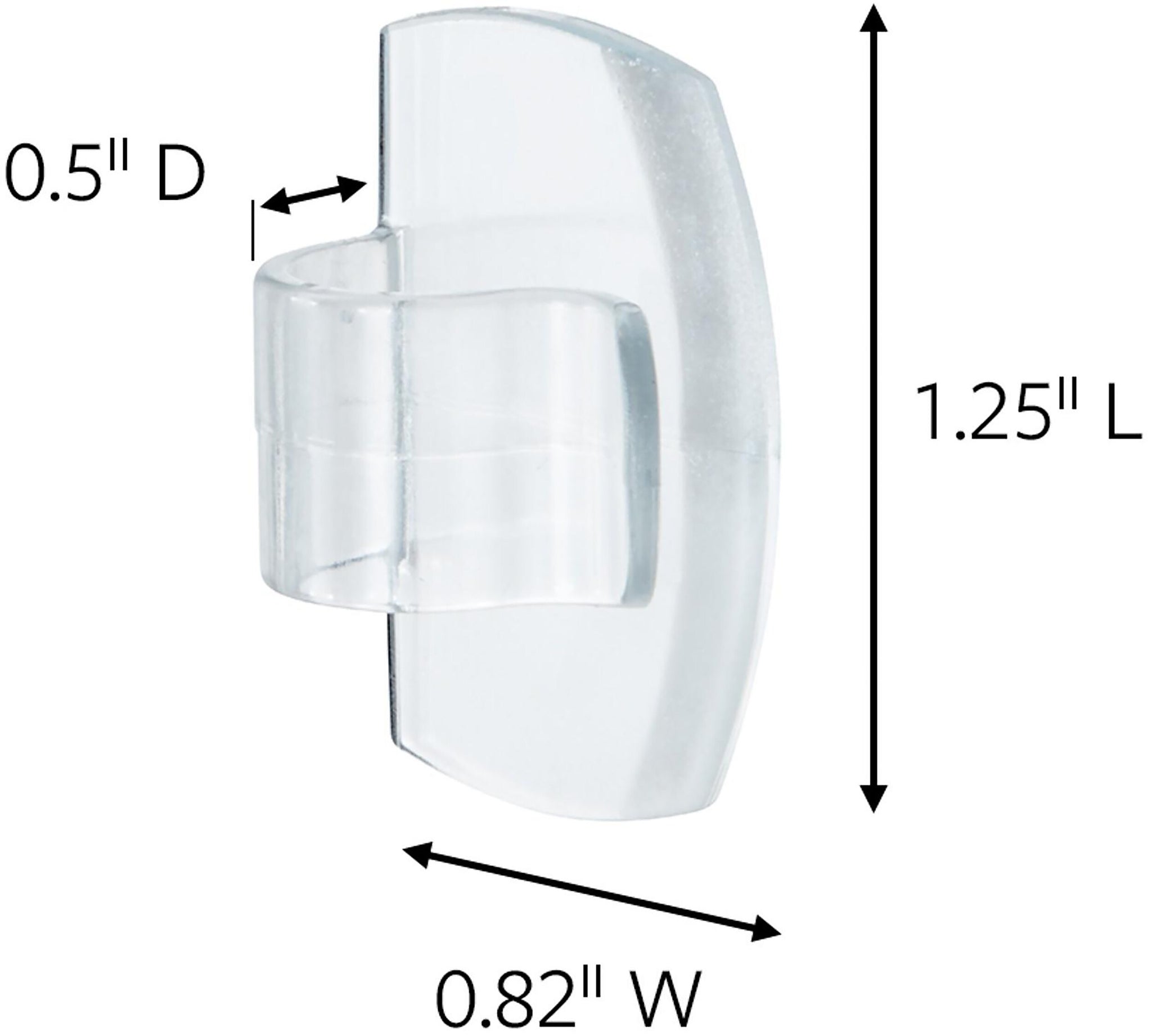 Command Small Cord & Light Clips, Clear, 16/Pack