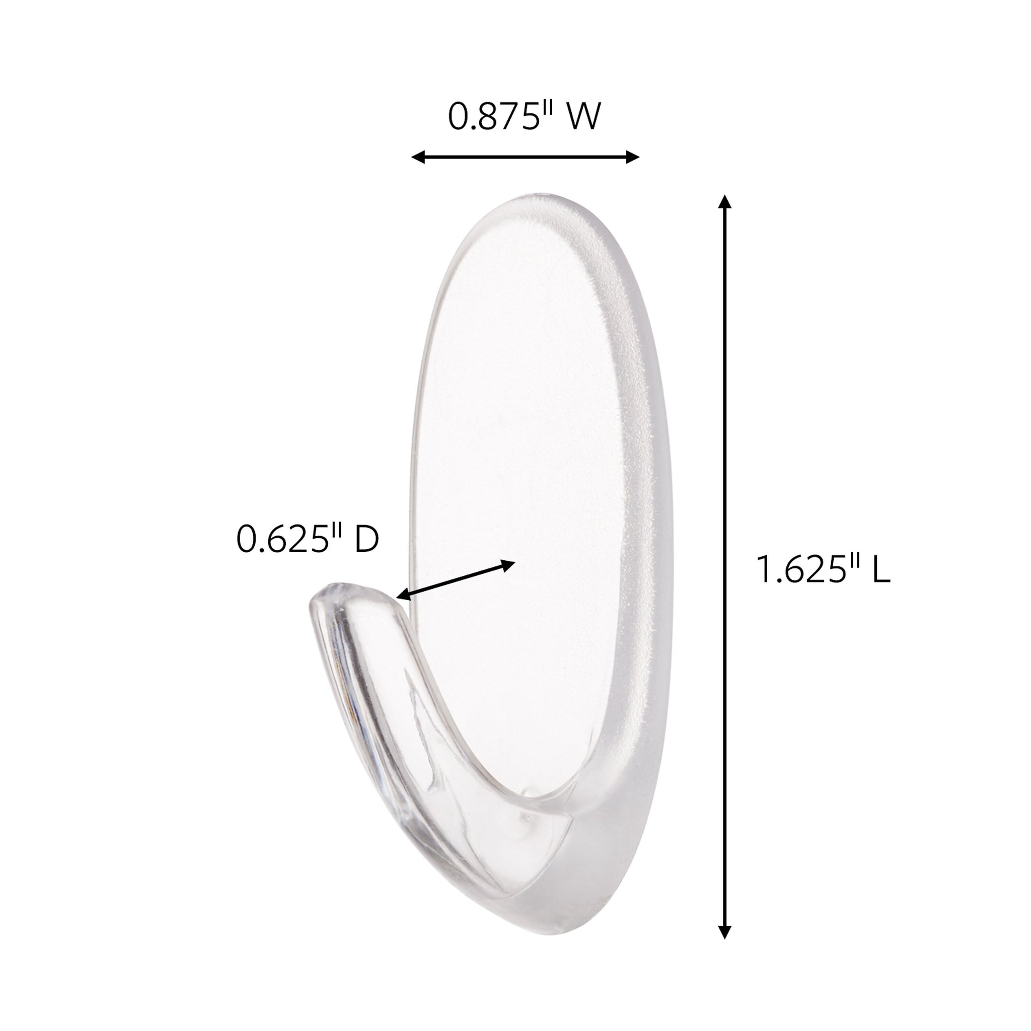 Command Small Hooks, 1 lb., Clear, 2/Pack