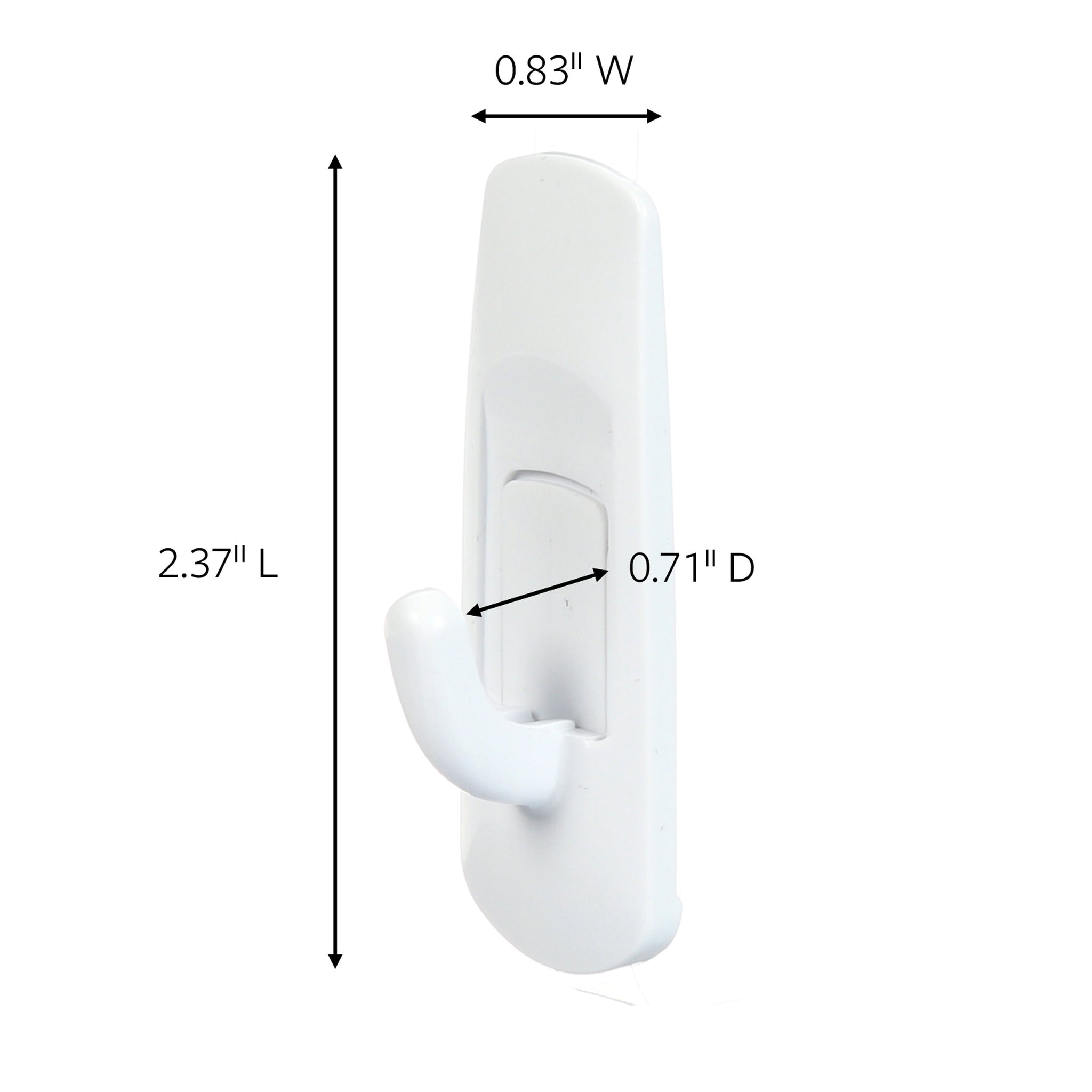 Command Small Utility Hook Mega Pack, 2 lb., White, 24/Pack