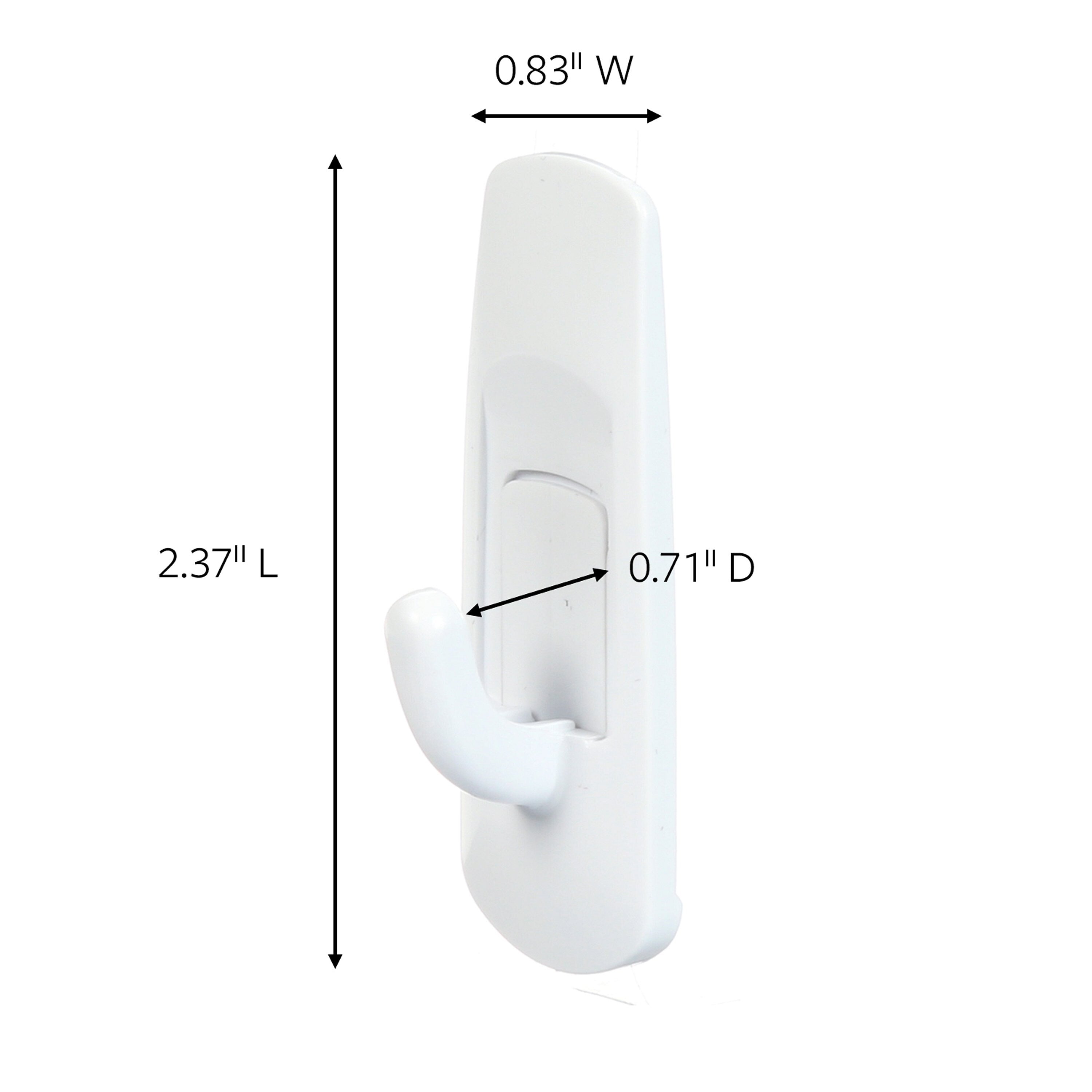 Command Small Utility Hooks, 1 lb., White, 6/Pack