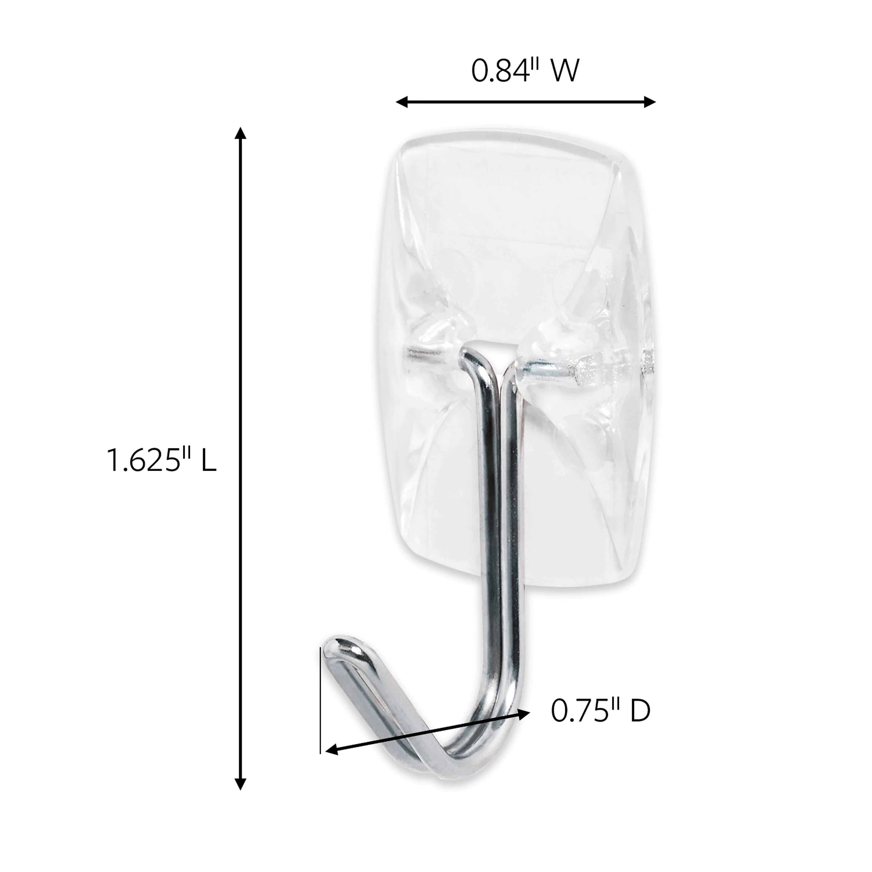 Command™ Small Wire Hook, Clear, 40 Hooks, 48 Strips/Pack