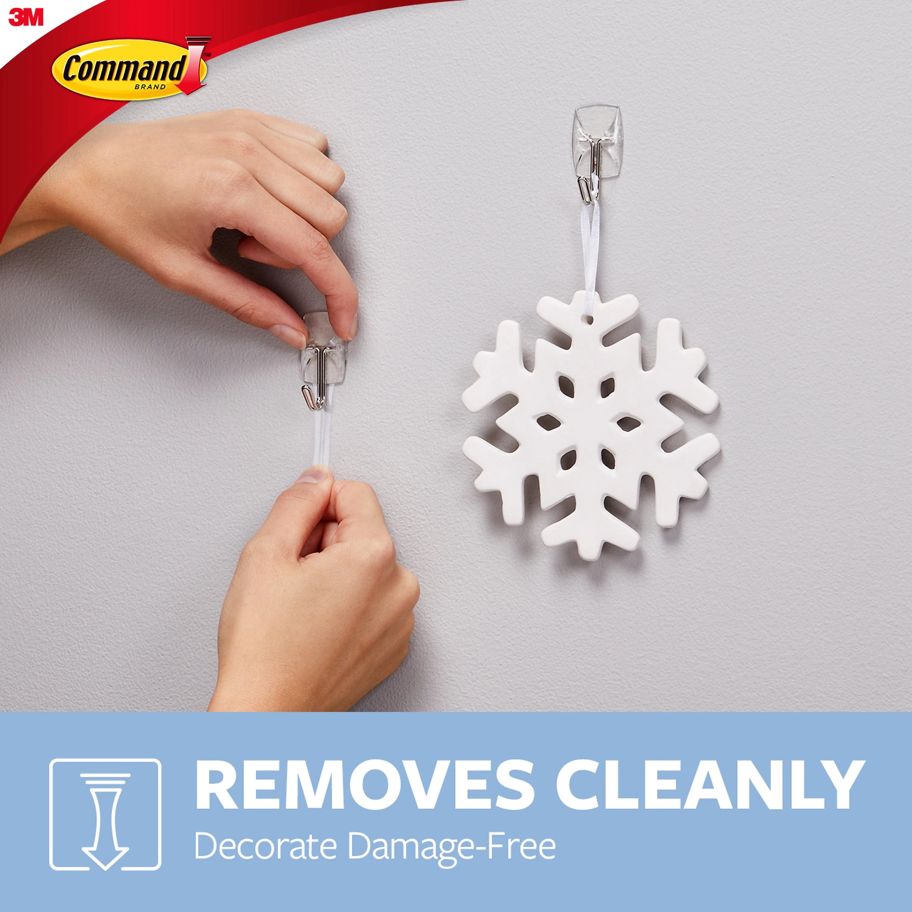 Command™ Small Wire Hook, Clear, 40 Hooks, 48 Strips/Pack