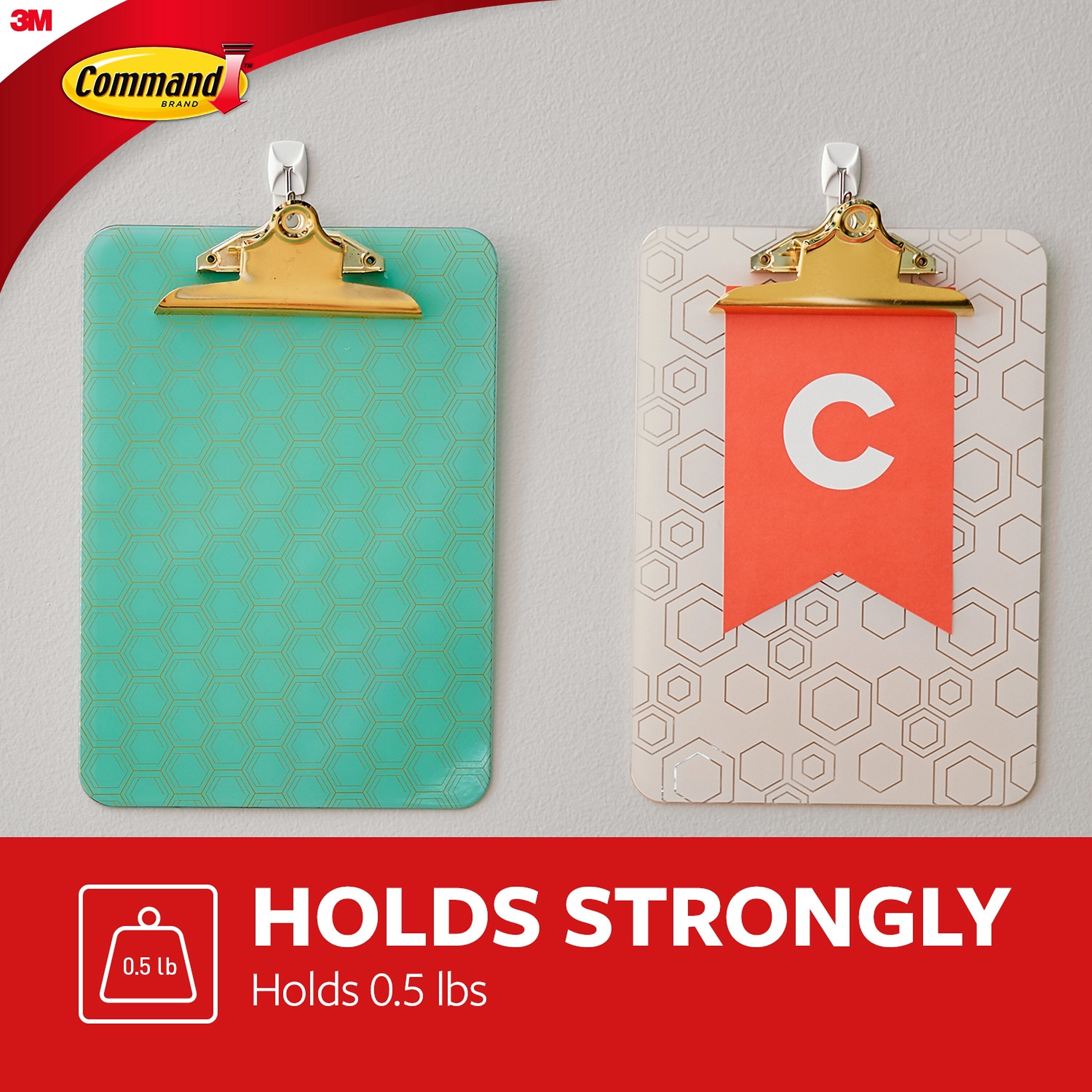 Command Small Wire Toggle Hooks, White, Damage Free Organizing of Dorm Rooms, 28 Hooks, 32 Command Strips