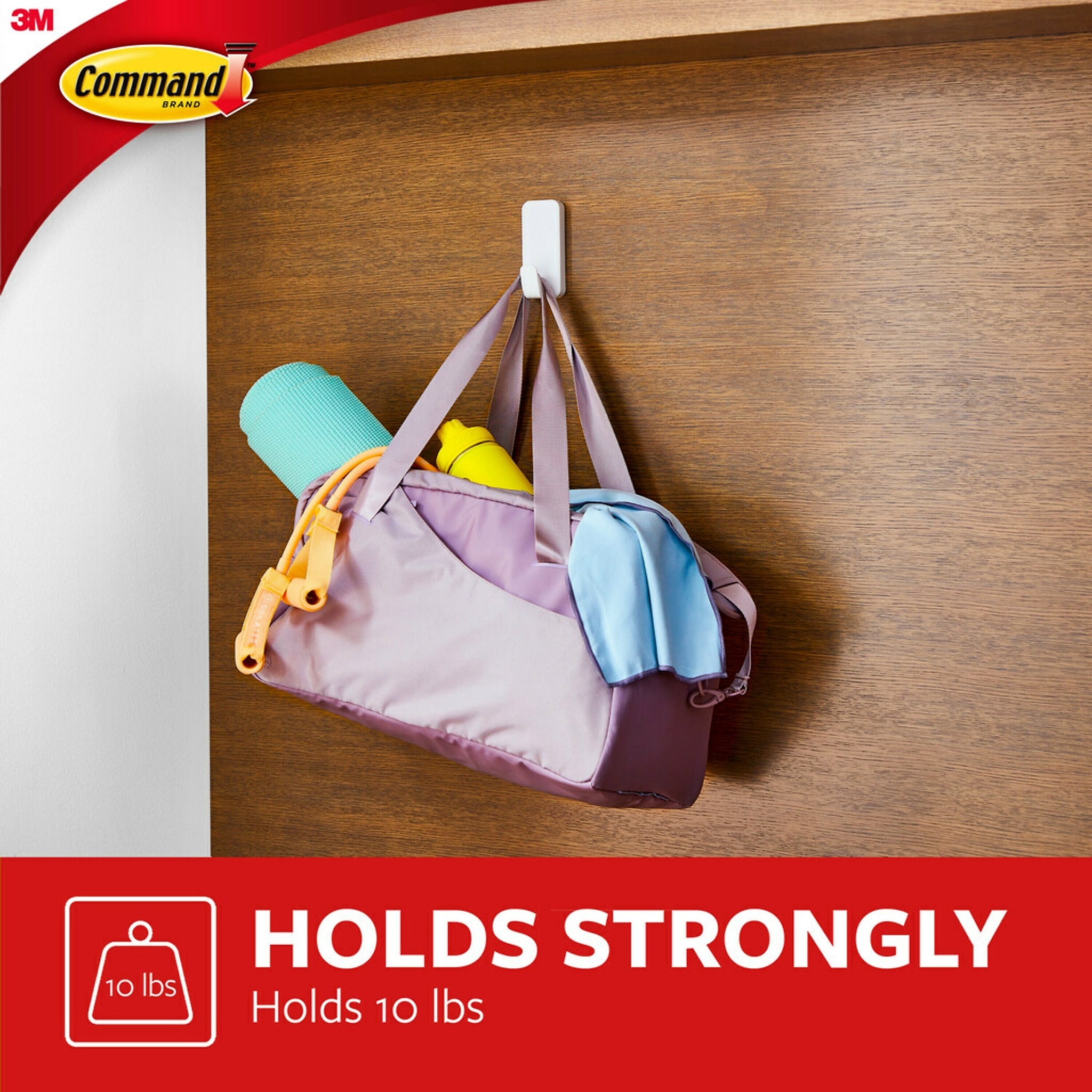 Command X-Large Utility Hooks, White, 2/Pack