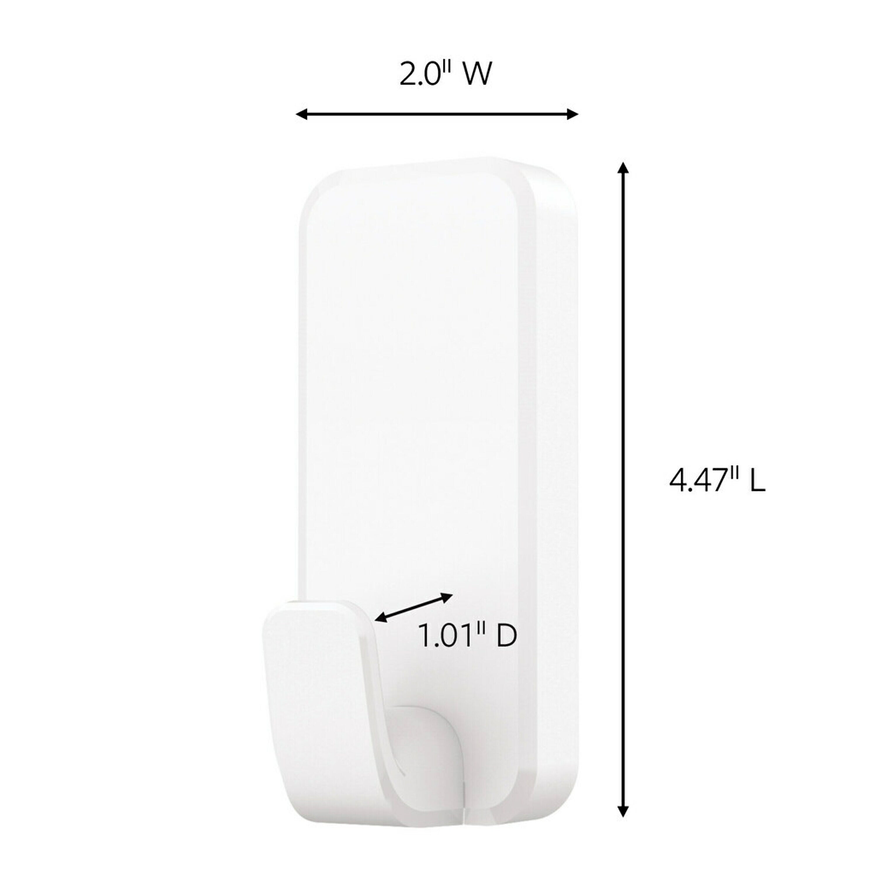 Command X-Large Utility Hooks, White, 2/Pack