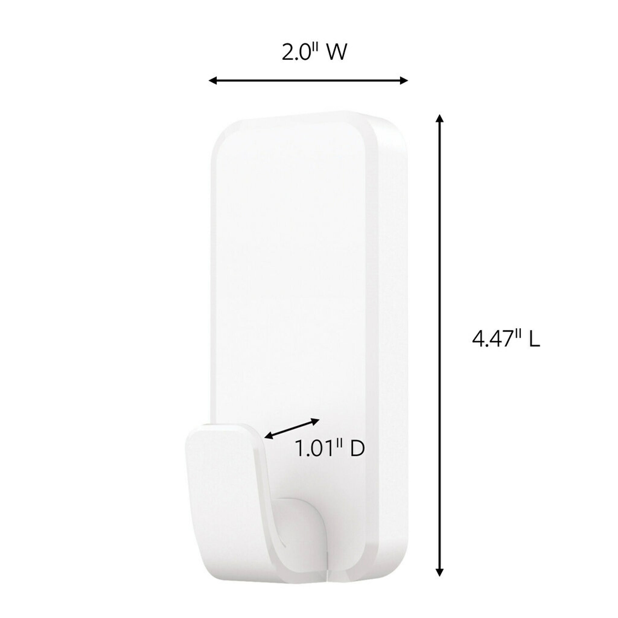 Command X-Large Utility Hooks, White, 2/Pack