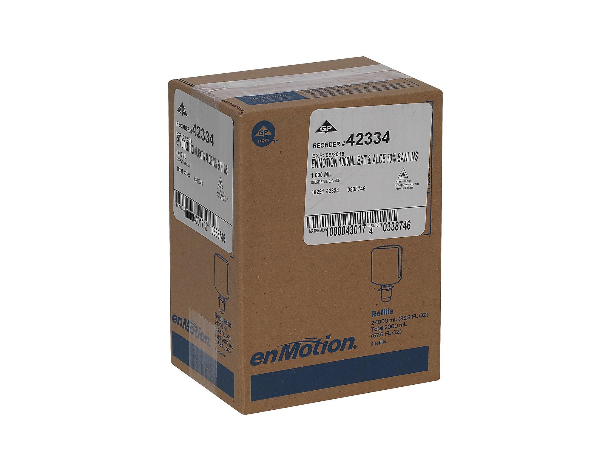 Commercial Dispensing enMotion Gen2 1000 mL. Foaming Hand Sanitizer Refill for enMotion Dispenser, 2/Carton