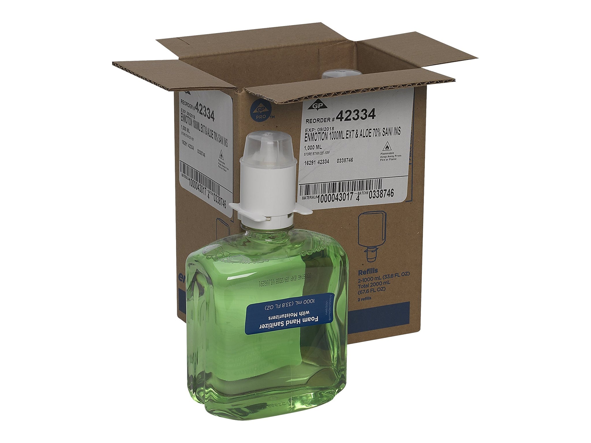 Commercial Dispensing enMotion Gen2 1000 mL. Foaming Hand Sanitizer Refill for enMotion Dispenser, 2/Carton