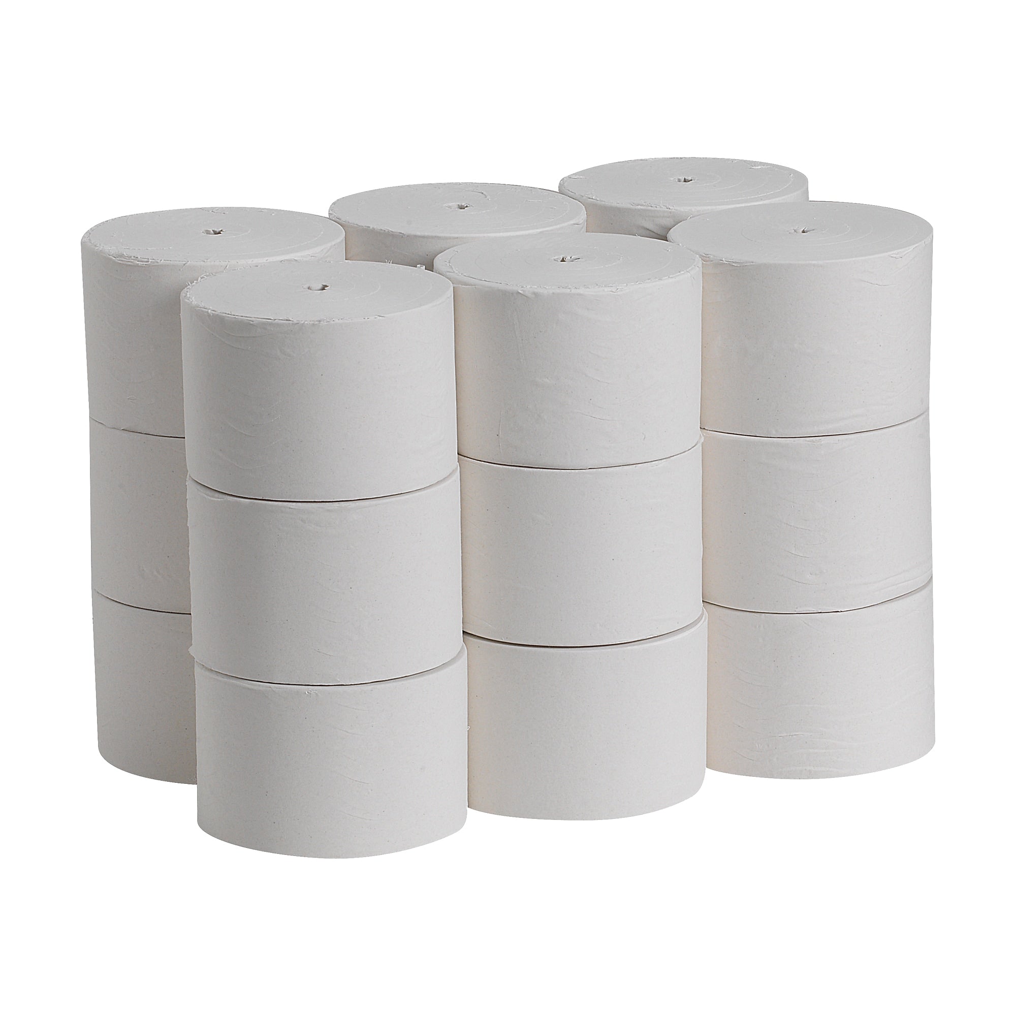Compact Recycled 1-Ply Coreless Toilet Paper, White, 3000 Sheets/Roll, 18 Rolls/Carton