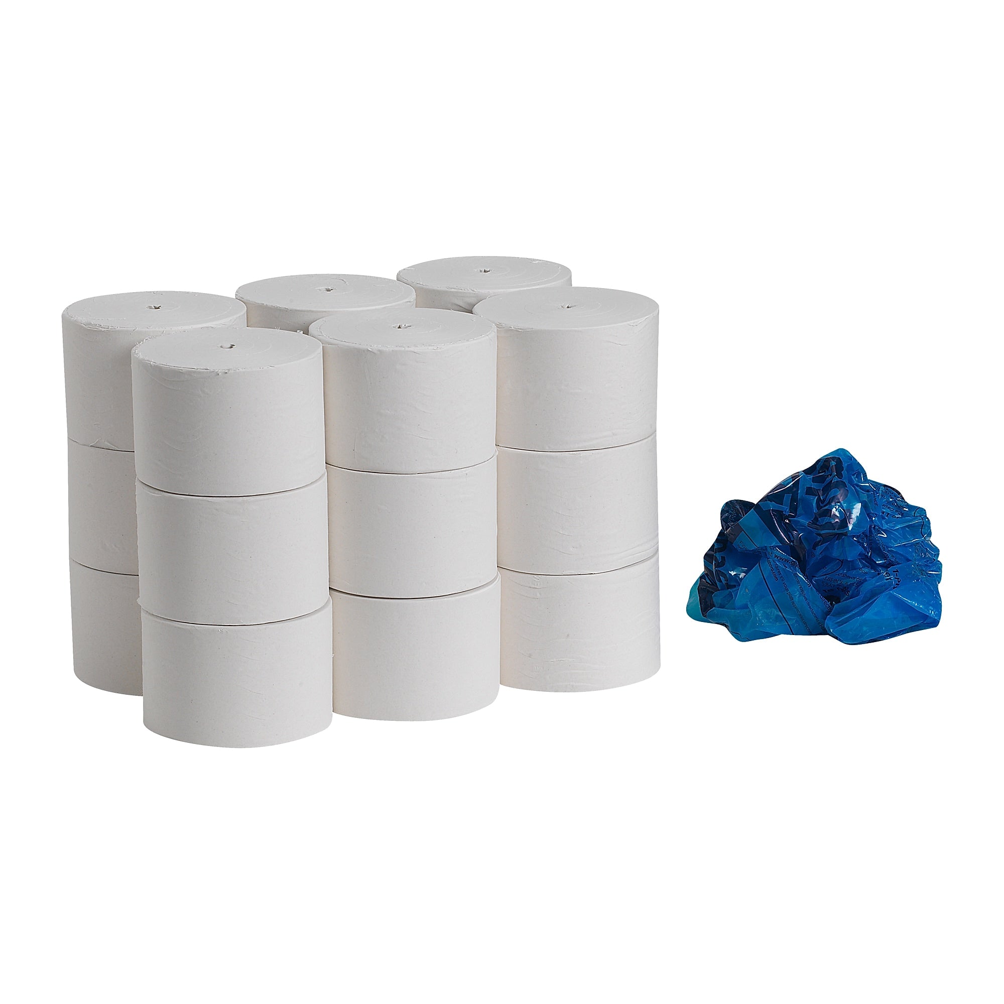 Compact Recycled 1-Ply Coreless Toilet Paper, White, 3000 Sheets/Roll, 18 Rolls/Carton
