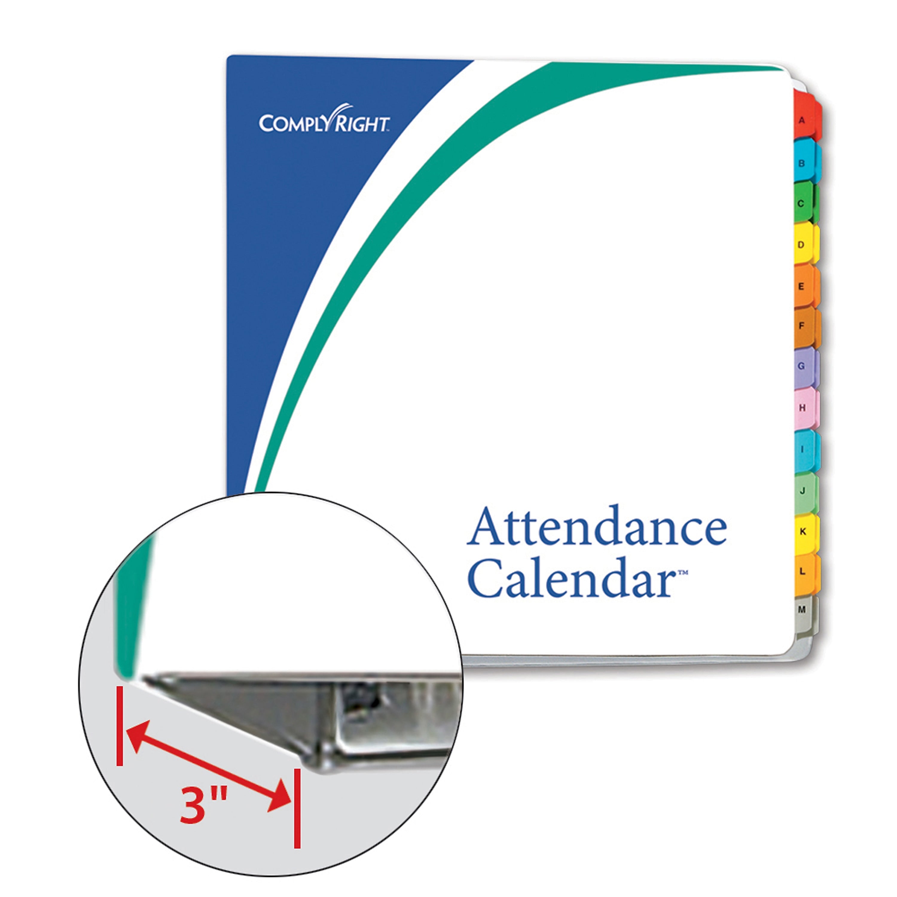 ComplyRight 2024 Attendance Calendar Kit, White, Pack of 200