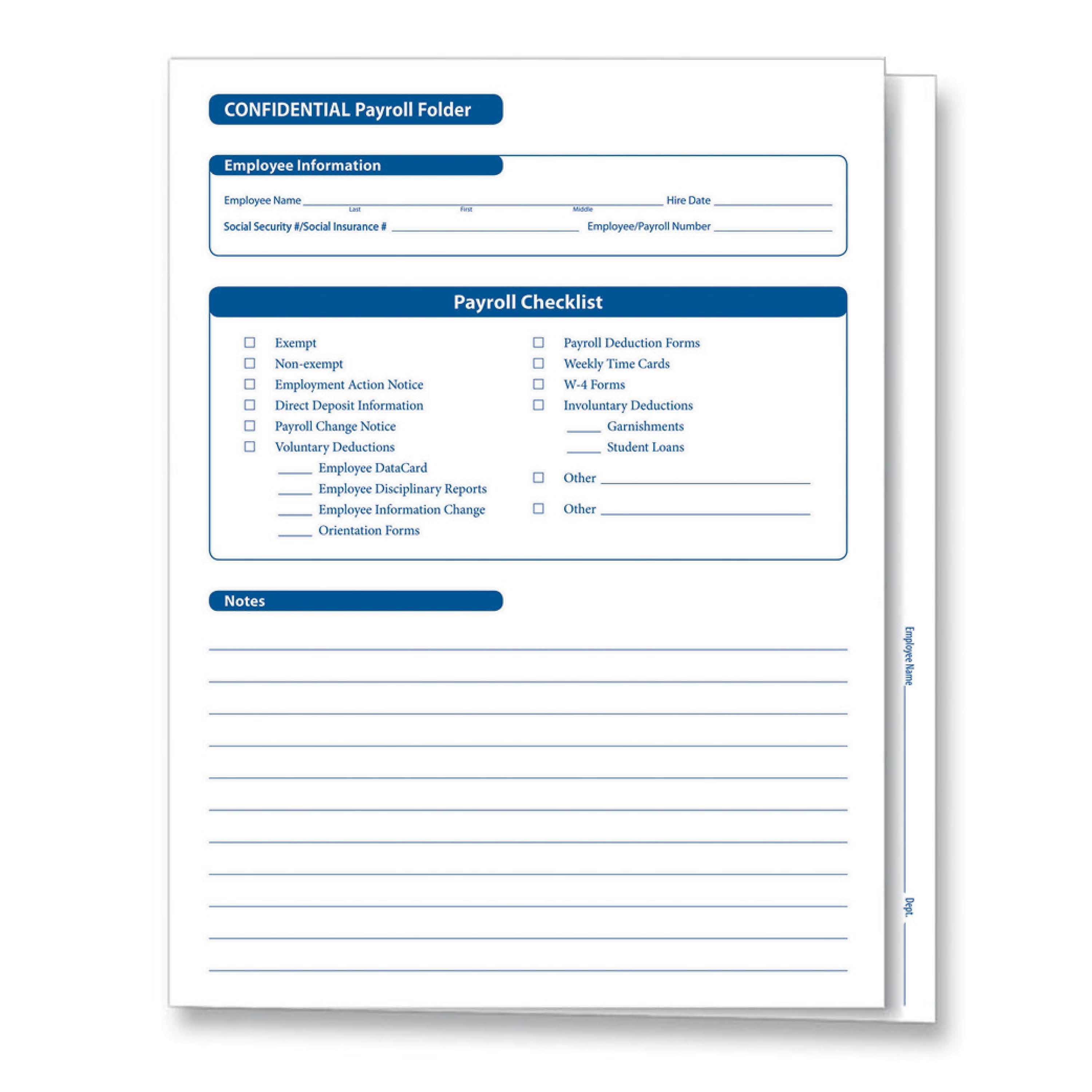 ComplyRight™ Confidential Employee Payroll Records Folder, Pack of 25