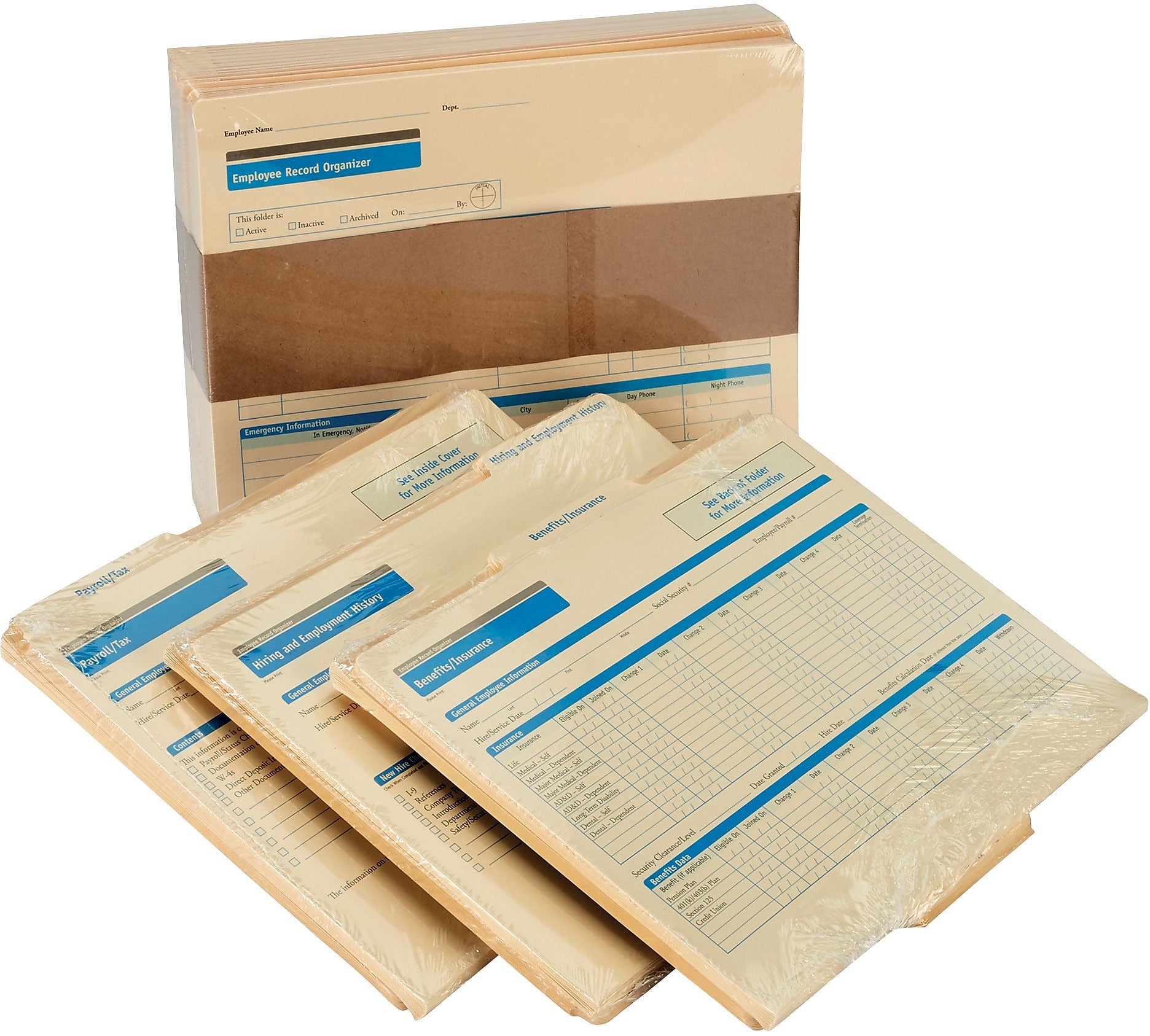 ComplyRight Employee Record Organizer for Small Business, 3-Folder Set