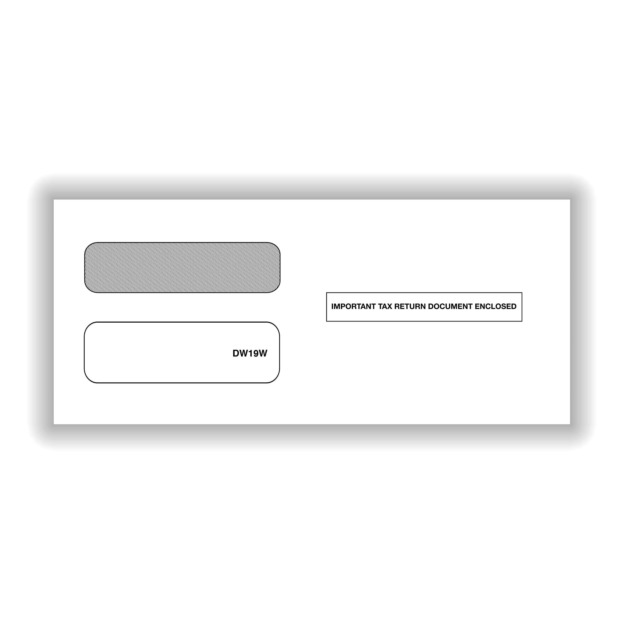 ComplyRight Moistenable Glue Security Tinted Double-Window Tax Envelopes, 3 7/8