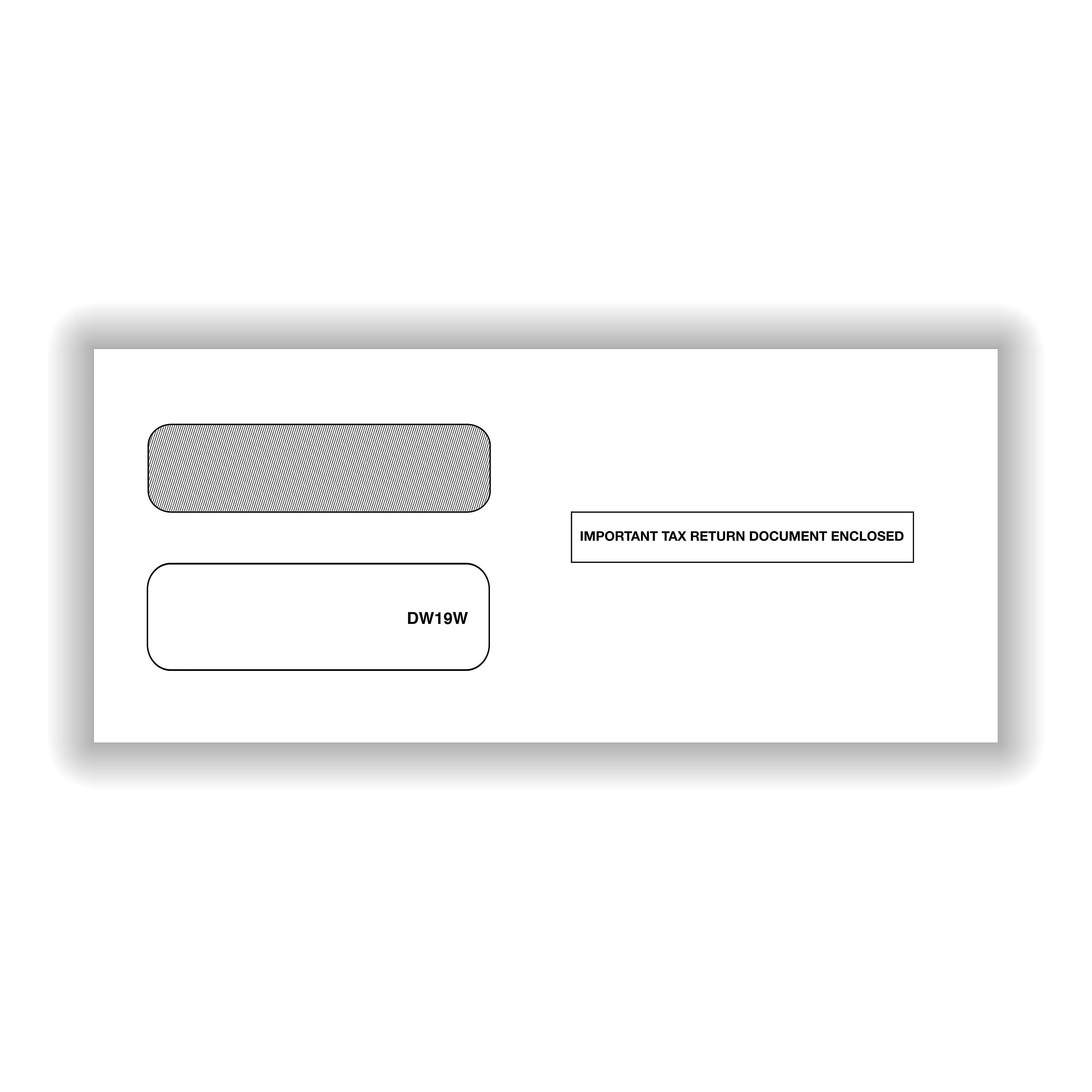 ComplyRight Moistenable Glue Security Tinted Double-Window Tax Envelopes, 3 7/8" x 8 3/8", 50/Pack