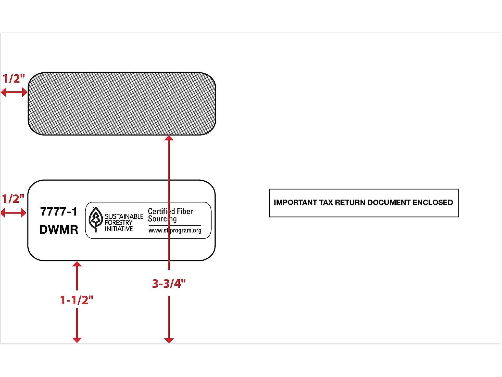 ComplyRight Moistenable Glue Security Tinted Double-Window Tax Envelopes, 5 5/8