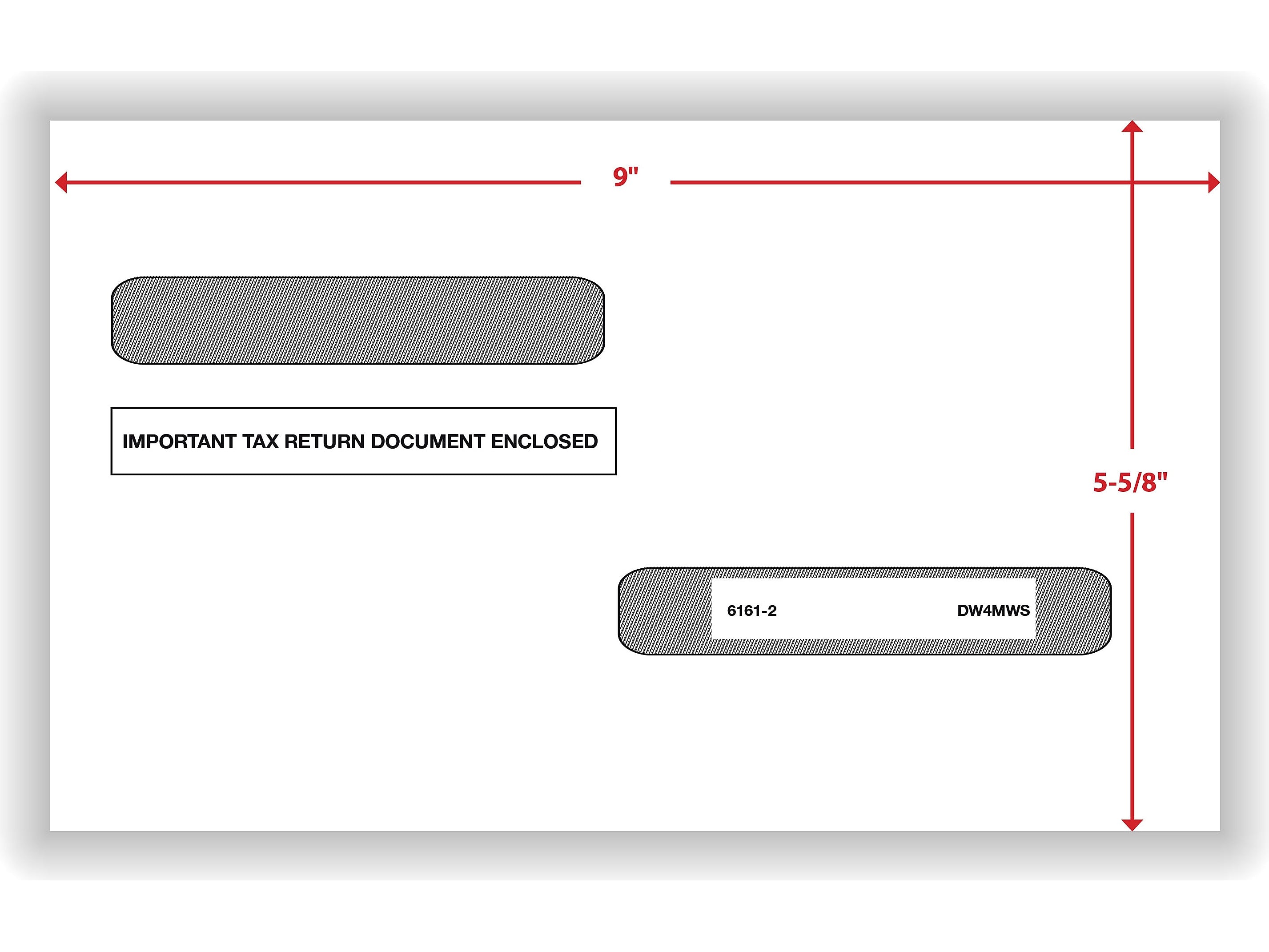 ComplyRight Self Seal 1099-R Tax Double-Window Envelope, 5.63