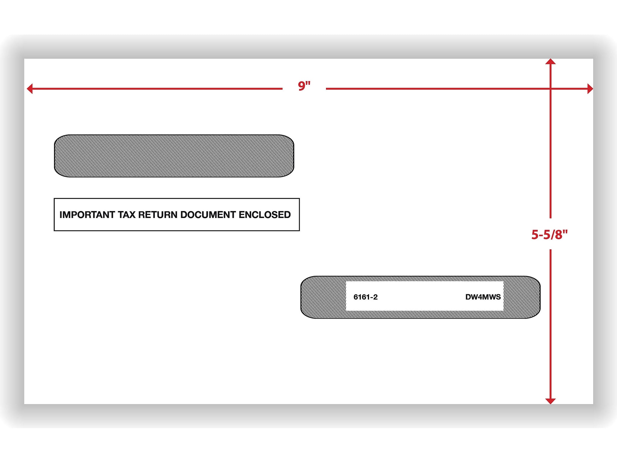 ComplyRight Self Seal 1099-R Tax Double-Window Envelope, 5.63
