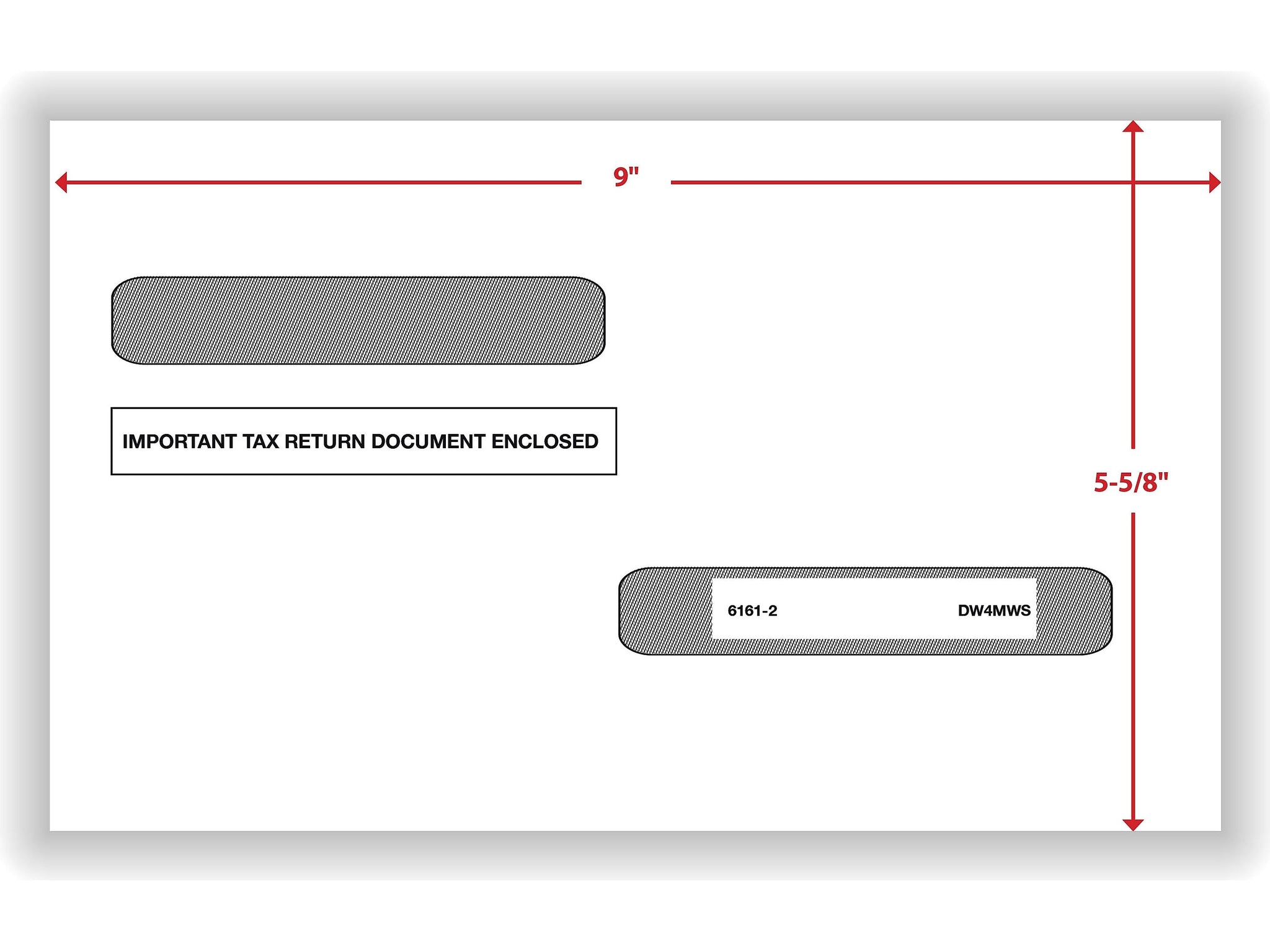 ComplyRight Self Seal 1099-R Tax Double-Window Envelope, 5.63