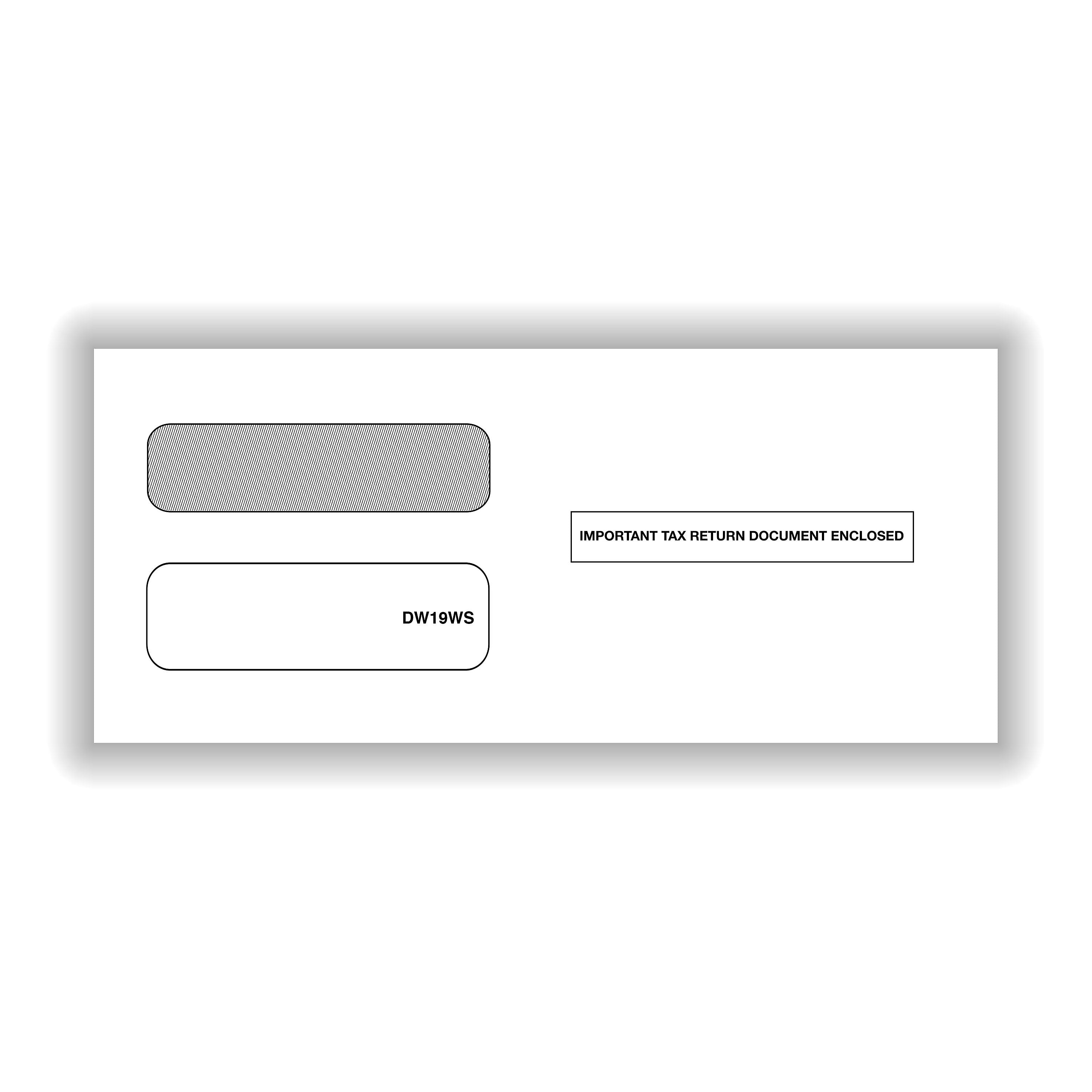 ComplyRight Self Seal Security Tinted Double-Window Tax Envelopes, 3 7/8