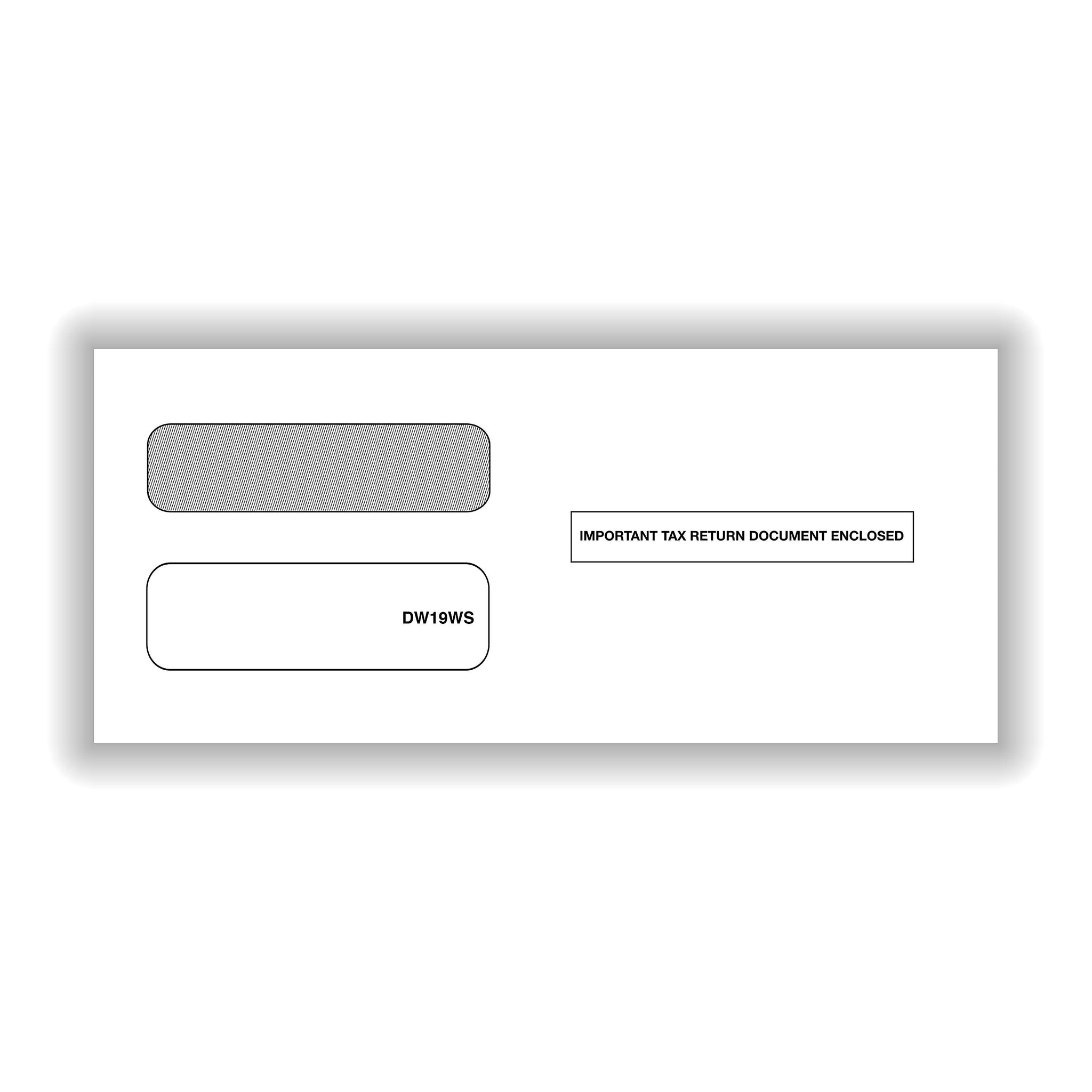ComplyRight Self Seal Security Tinted Double-Window Tax Envelopes, 3 7/8
