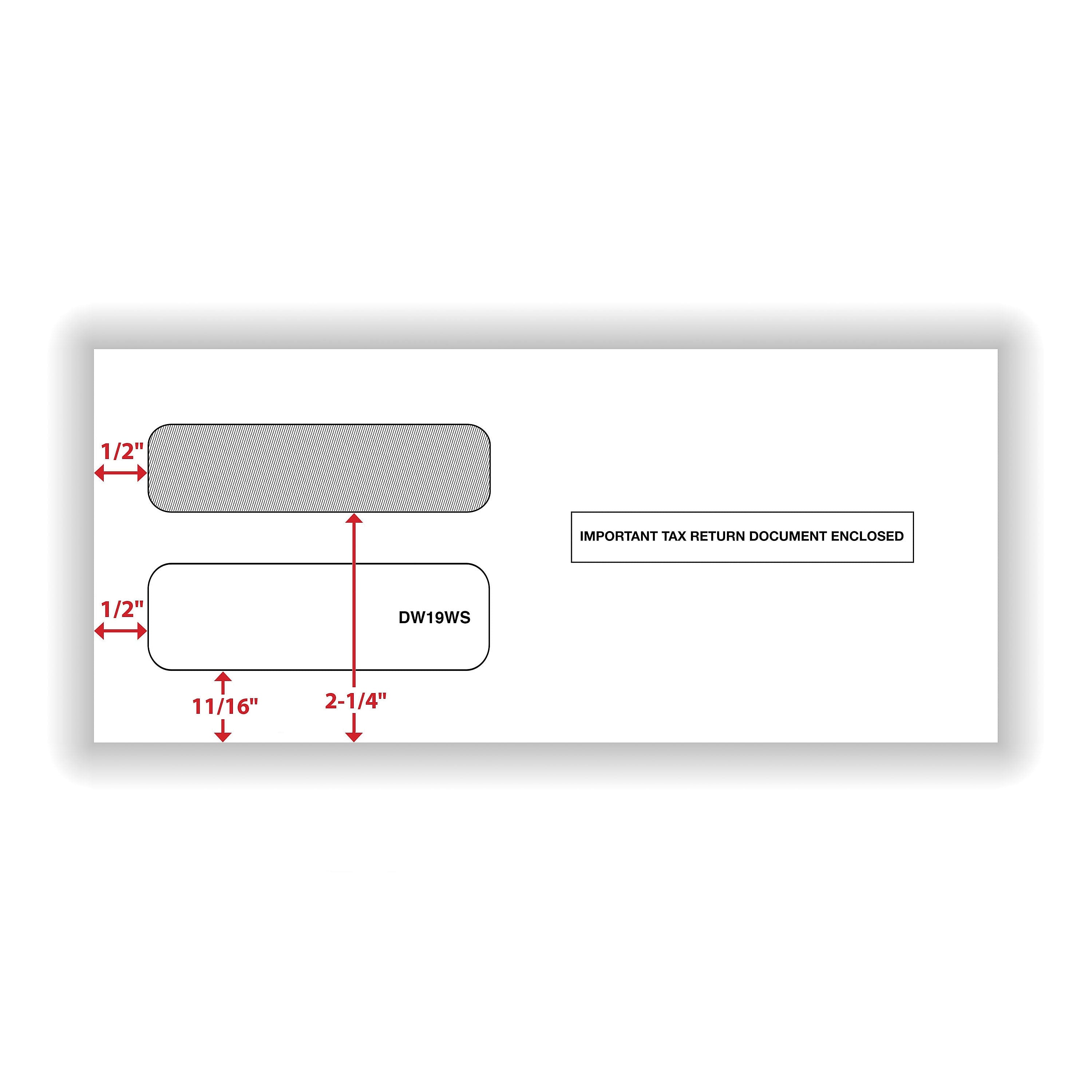 ComplyRight Self Seal Security Tinted Double-Window Tax Envelopes, 3 7/8" x 8 3/8", 50/Pack