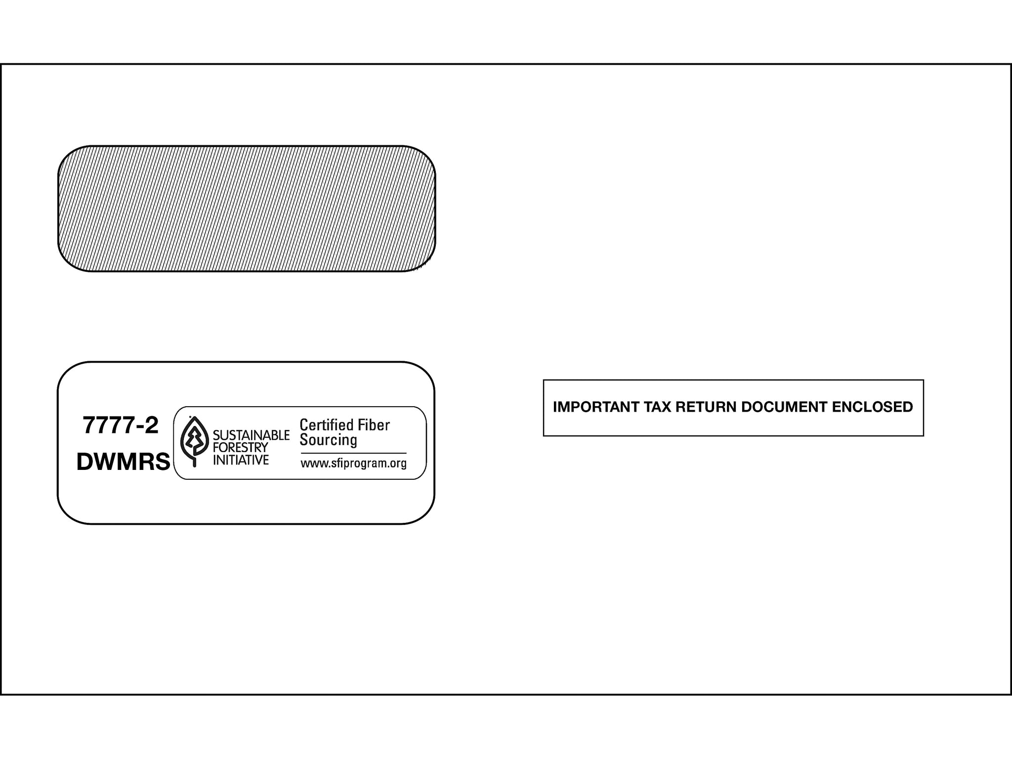 ComplyRight Self Seal Security Tinted Double-Window Tax Envelopes, 5 5/8