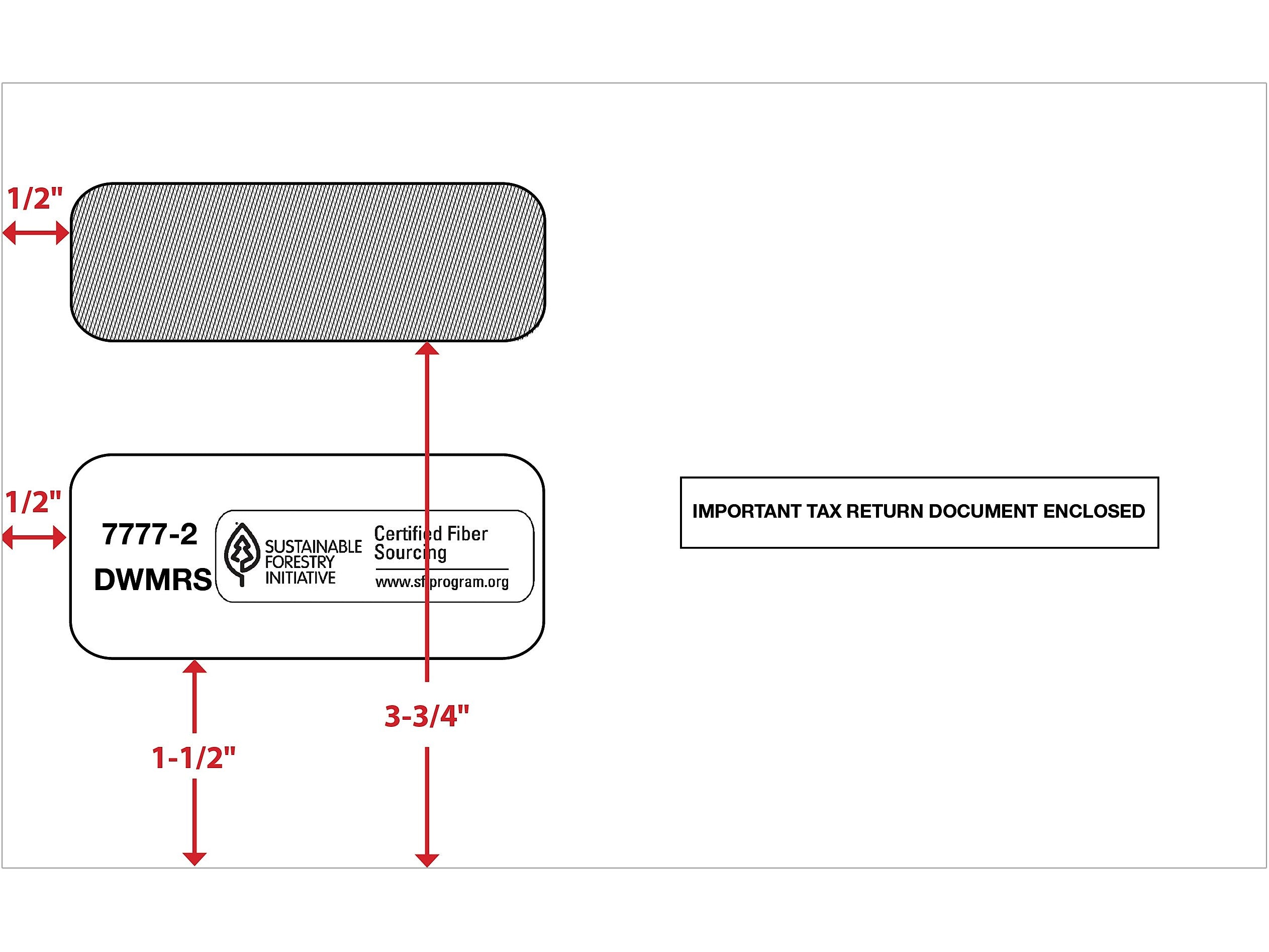 ComplyRight Self Seal Security Tinted Double-Window Tax Envelopes, 5 5/8