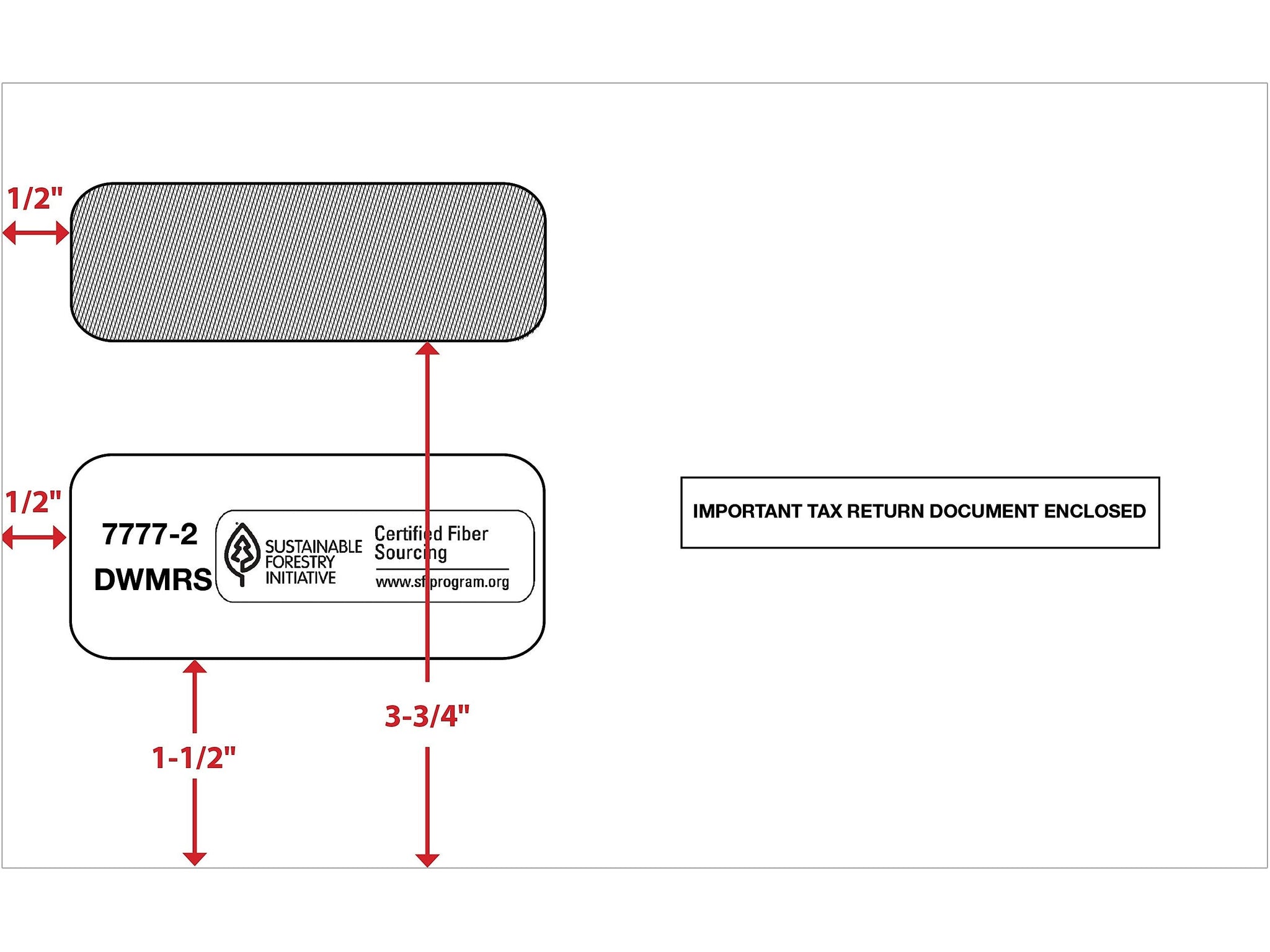 ComplyRight Self Seal Security Tinted Double-Window Tax Envelopes, 5 5/8