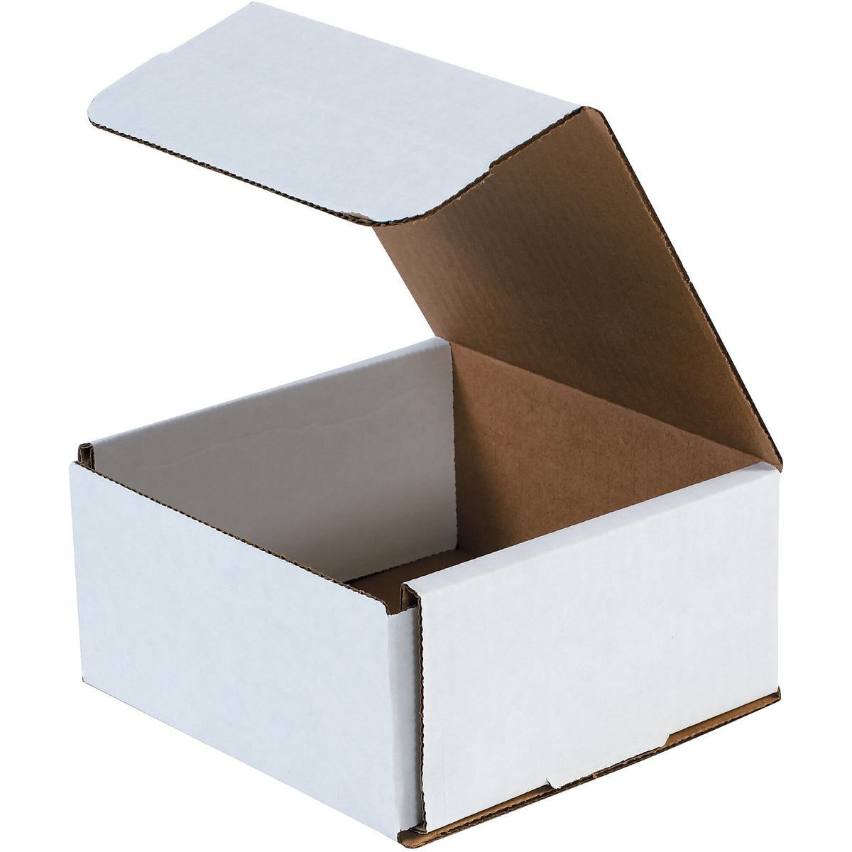 Corrugated Mailers, 8" x 8" x 3", White, 50/Bundle