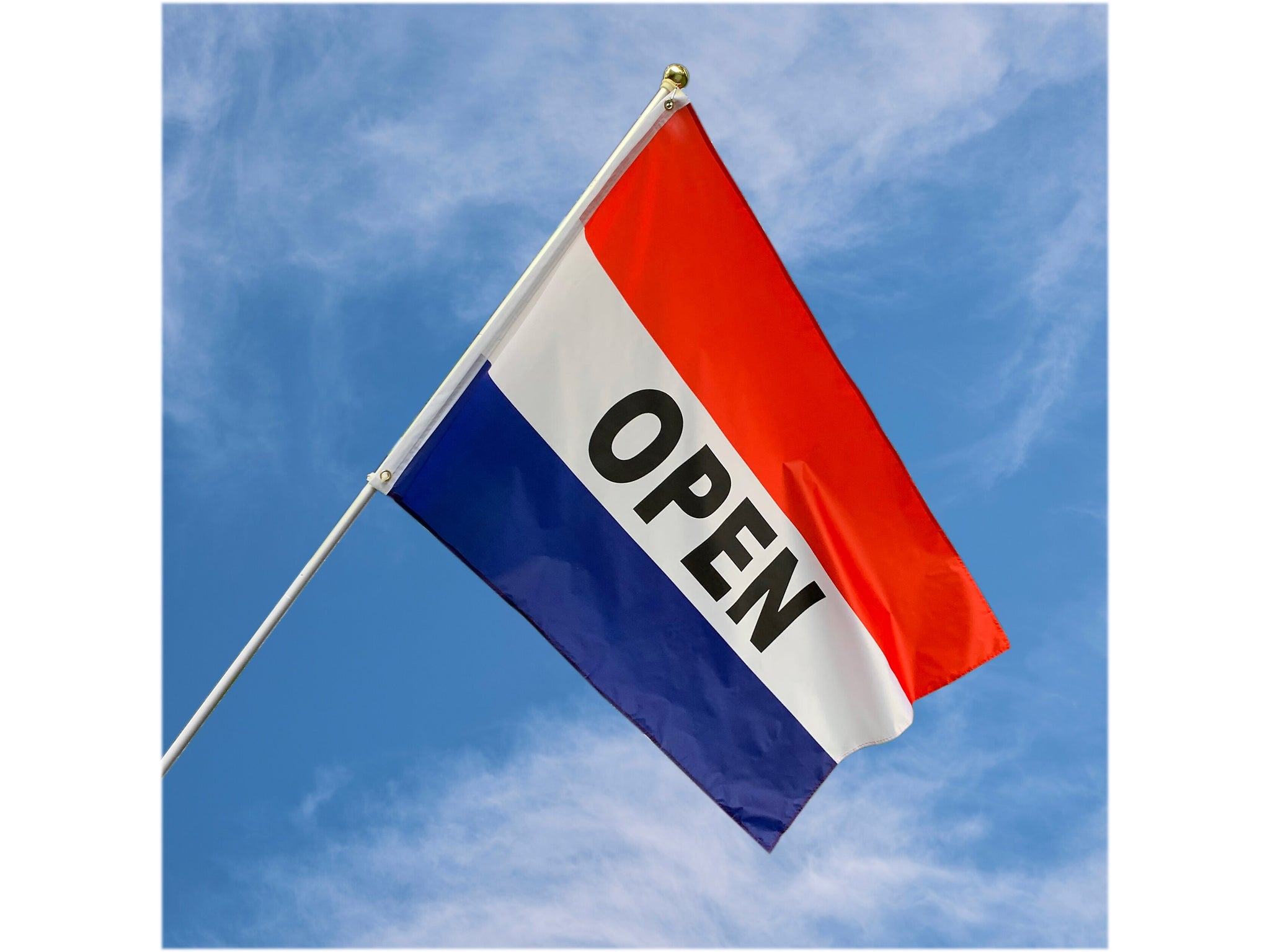 Cosco 3' x 5' OPEN Tricolor Flag, Polyester