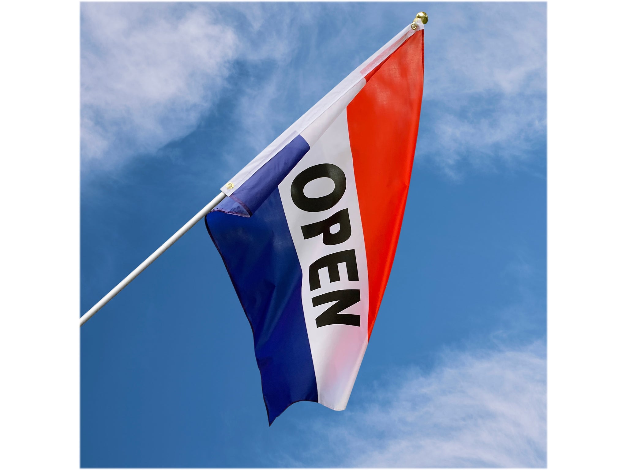 Cosco 3' x 5' OPEN Tricolor Flag, Polyester