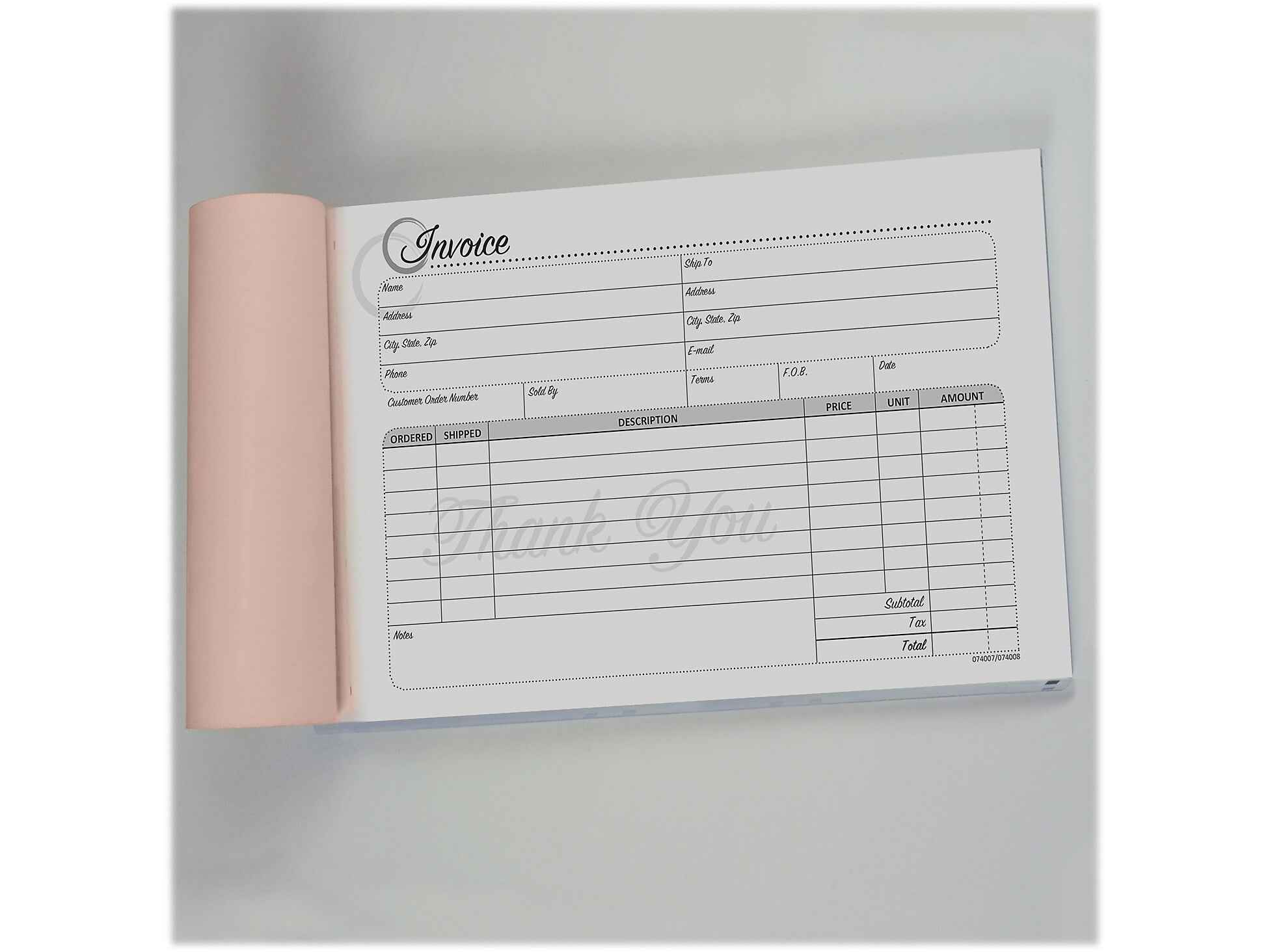 Cosco Artistic 3-Part Carbonless Invoices, 5.4