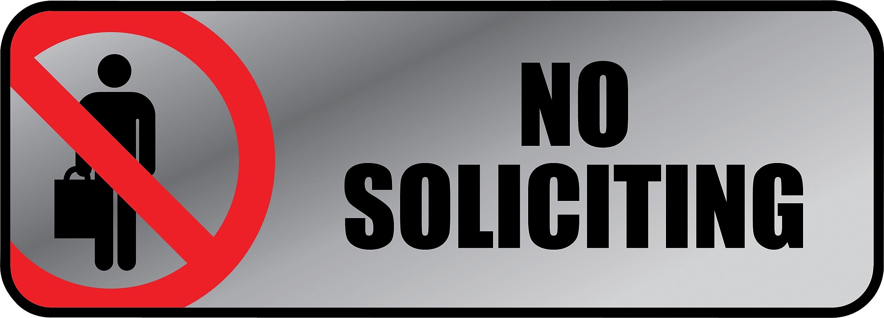 Cosco® Brushed Metal Policy Signs, 