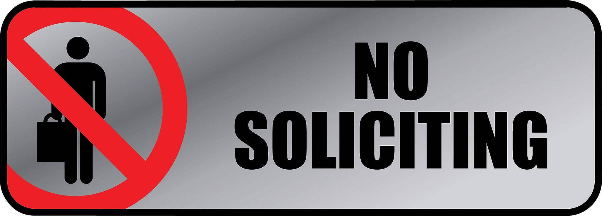Cosco® Brushed Metal Policy Signs, 
