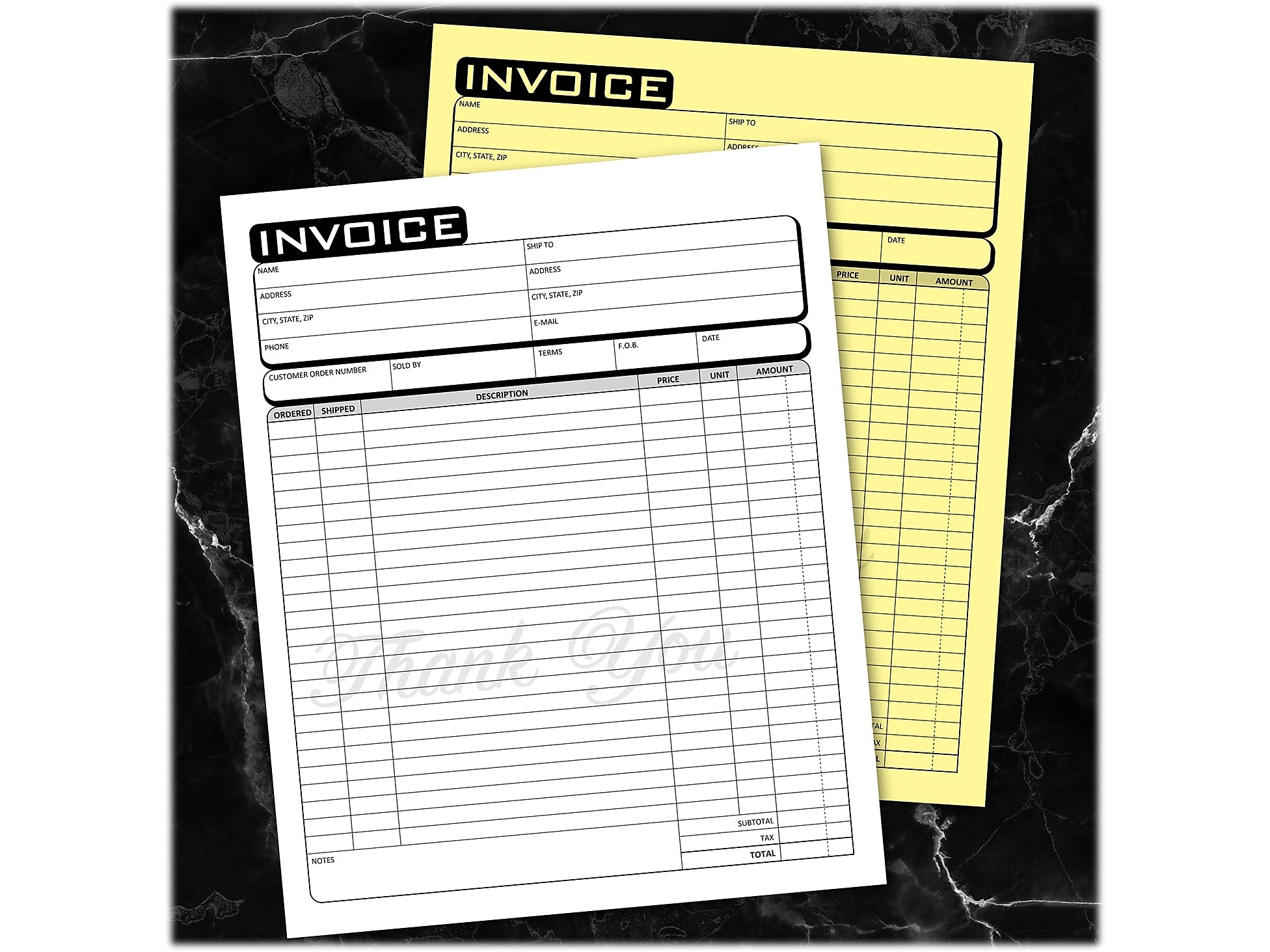 Cosco Business 2-Part Carbonless Invoices, 8.5