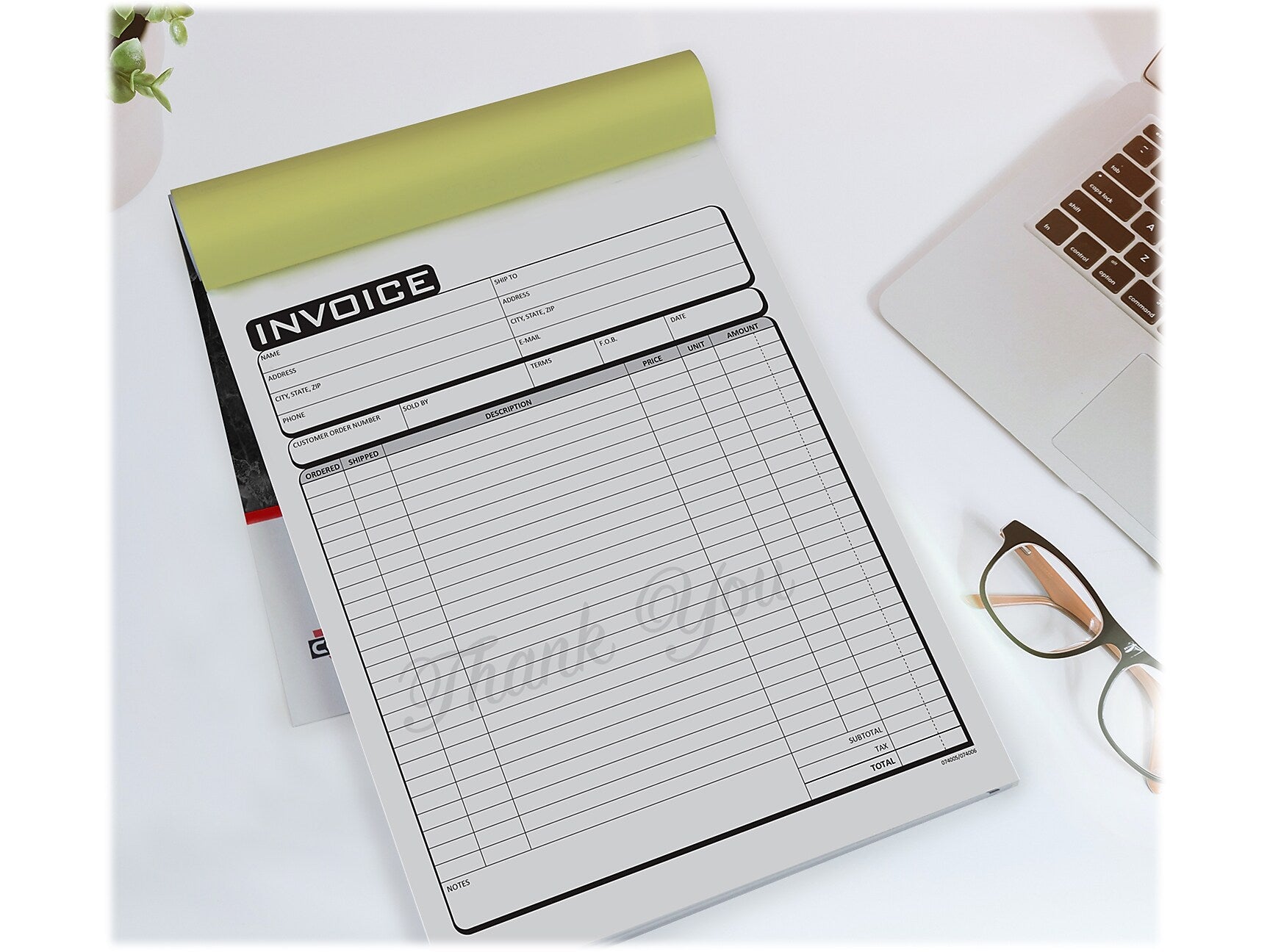 Cosco Business 2-Part Carbonless Invoices, 8.5