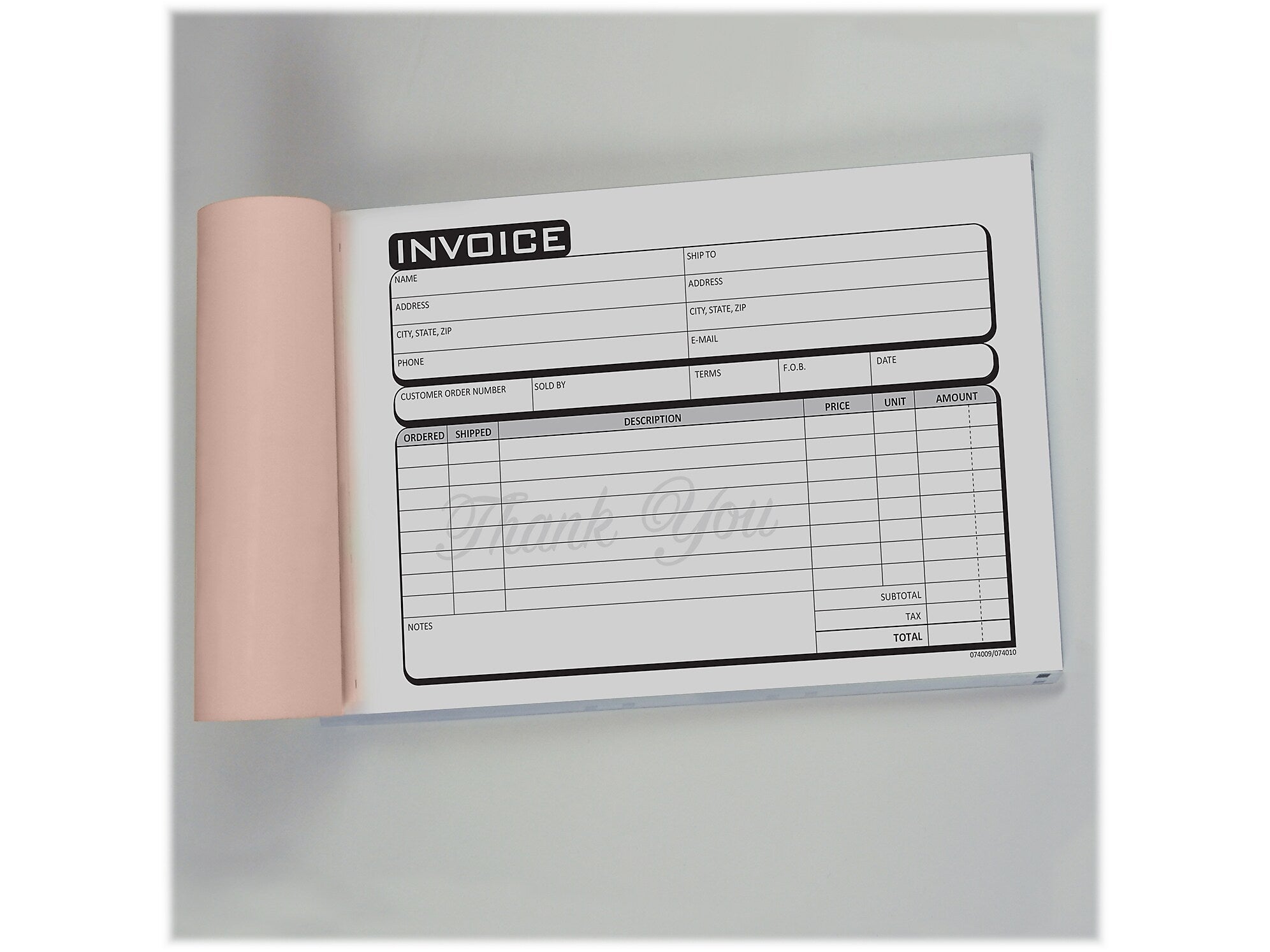 Cosco Business 3-Part Carbonless Invoices, 5.4