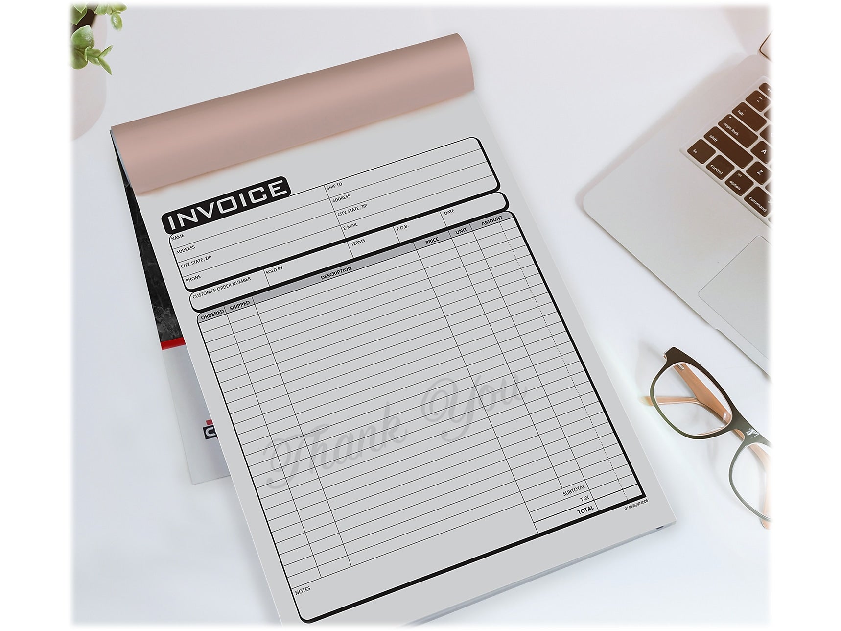 Cosco Business 3-Part Carbonless Invoices, 8.5