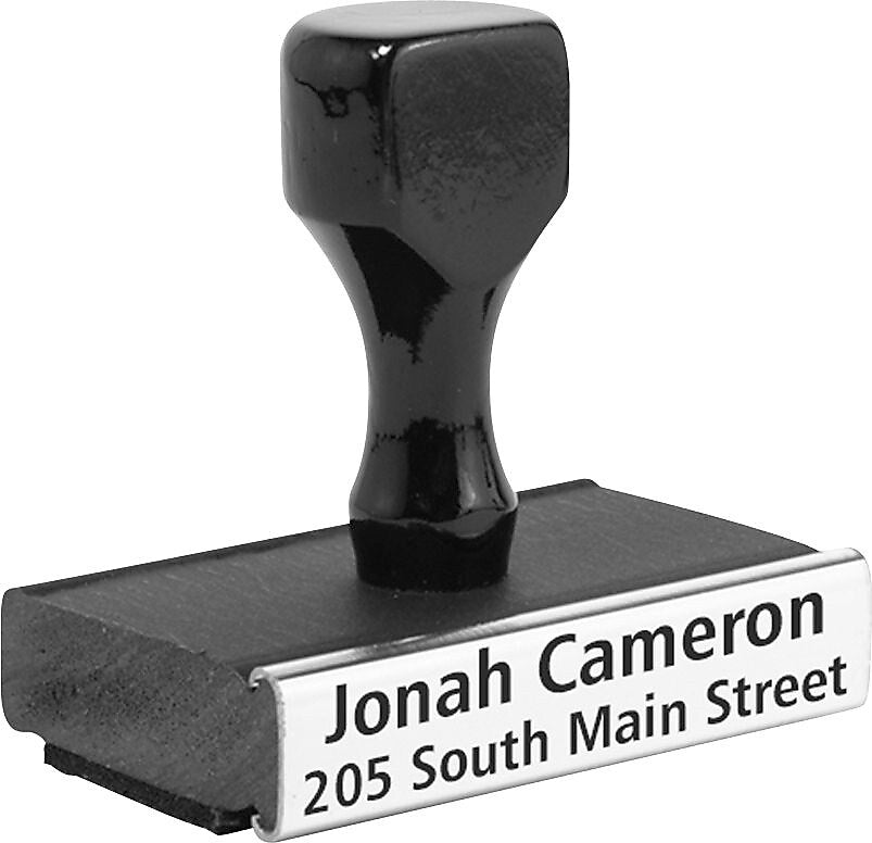 Cosco Custom Rubber Stamp, Rectangular, 11 Lines, 1 1/2