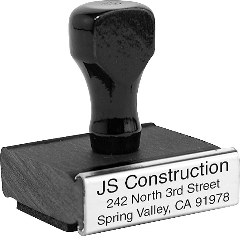 Cosco Custom Rubber Stamp, Rectangular, 4 Lines, 5/8