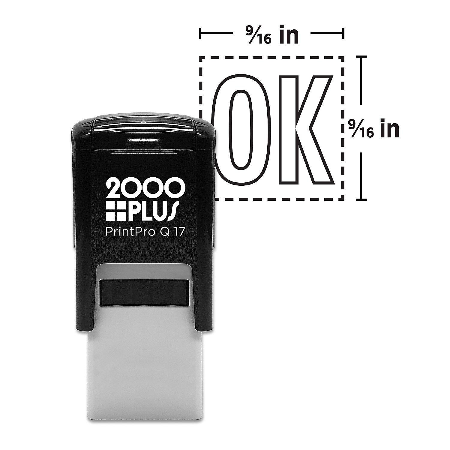 Cosco Custom Self Inking Stamp, Square, 4 Lines, 9/16