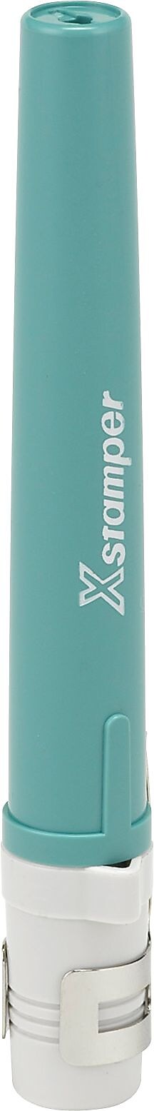 Cosco Custom X-Stamper Brand Pre-Inked Inspection Stamp, Round, 1 Line, 1/4